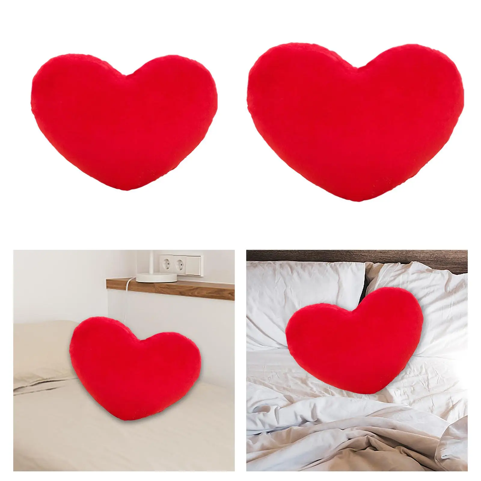 Heart Shaped Pillow Romantic Decorative Throw Pillow for Outdoor Home Garden