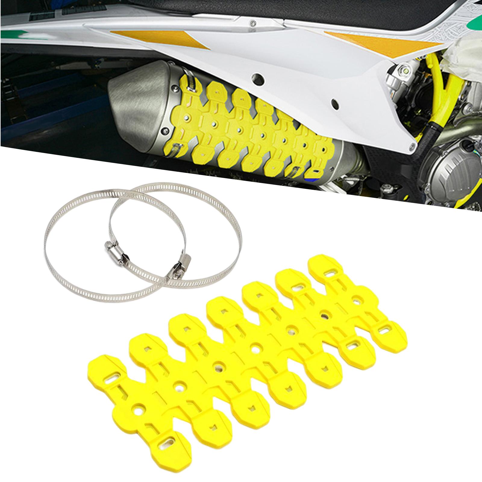 Motorcycle Exhaust Pipe Protector, Universal  Cover, Fits for Motorbike Direct Replaces  Easy to Install