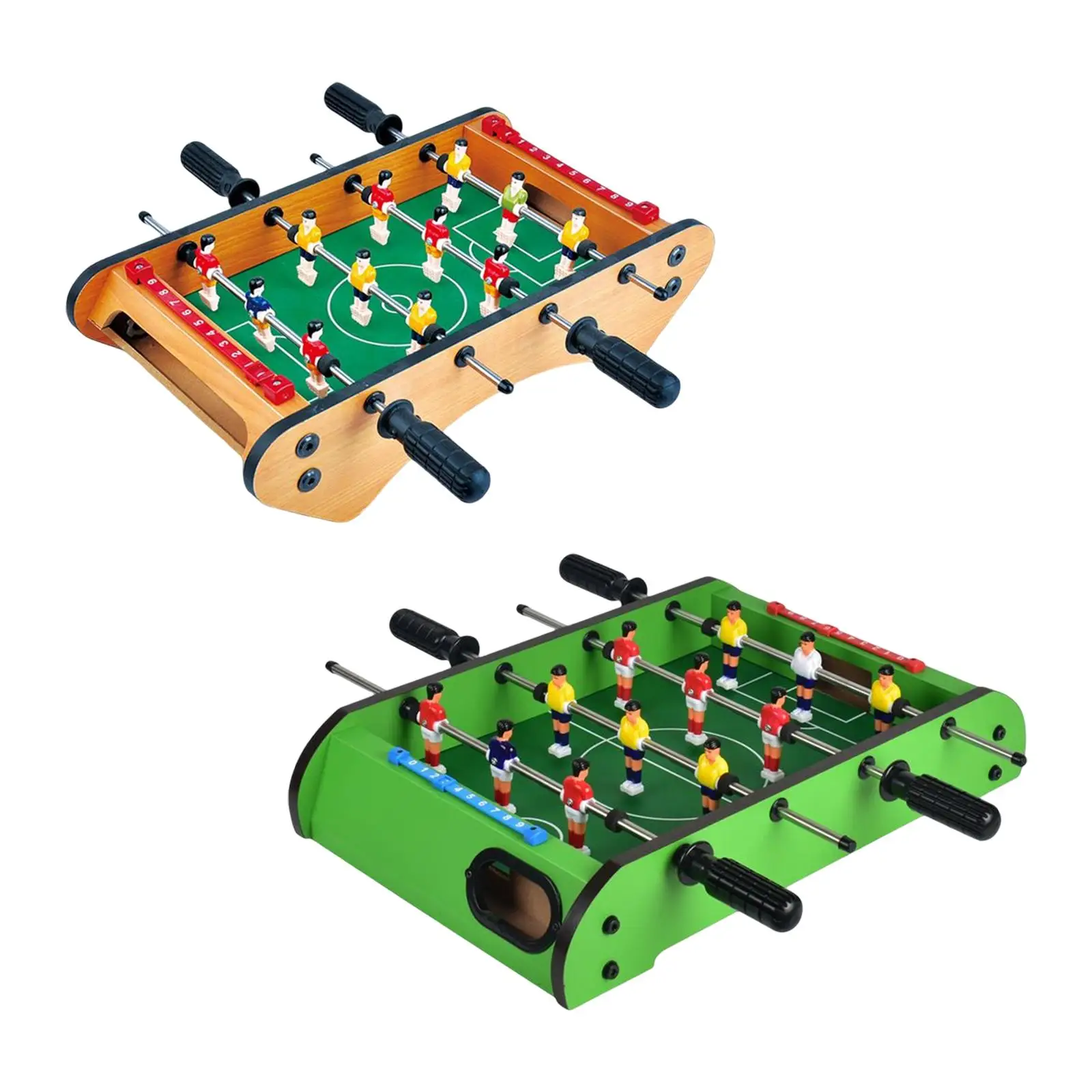 Wooden Tabletop Football Soccer Pinball Games Hands with Ball Interactive Toy