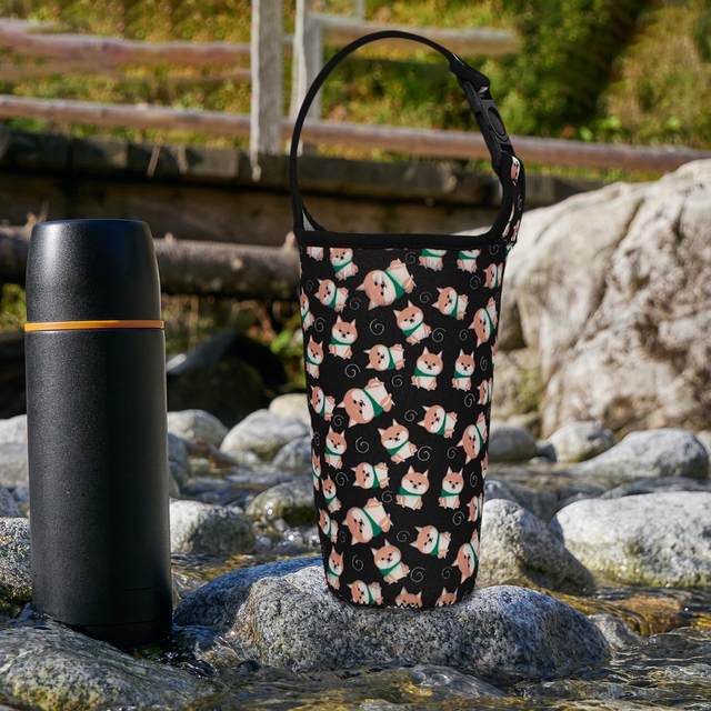 Neoprene Insulated Iced Coffee Cup Sleeves Cup Holder Cover Water Bottle  Carrier Kettle Pouch for Running Fishing Coffee Mug Picnics Light Blue Cat  