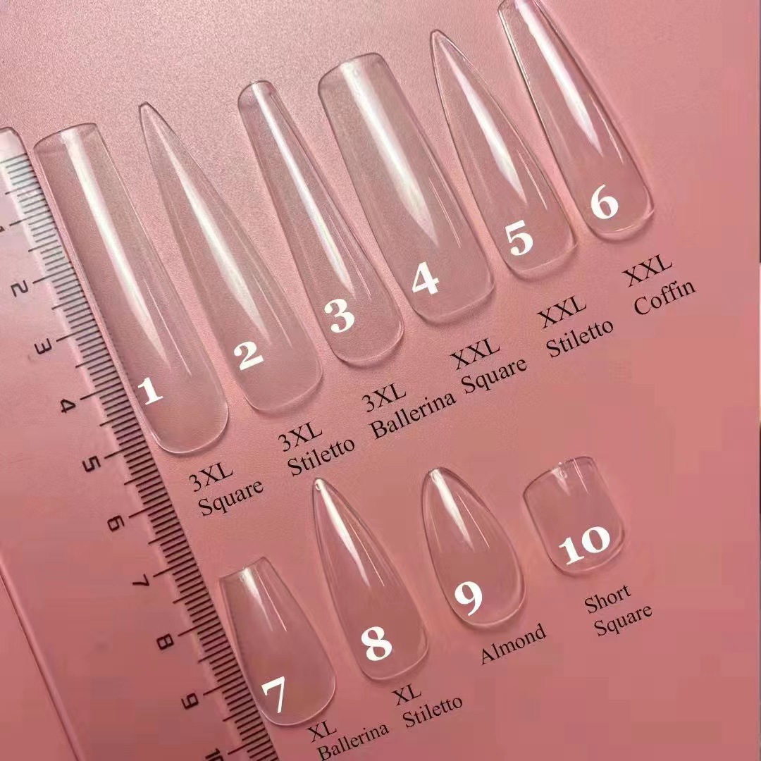 Best of 500PCS Clear Various Long 3XL XXL XL Short Square Stiletto Ballet Almond ABS Full Length False Nail Tips Manicure Extension Set Reviews & Tips