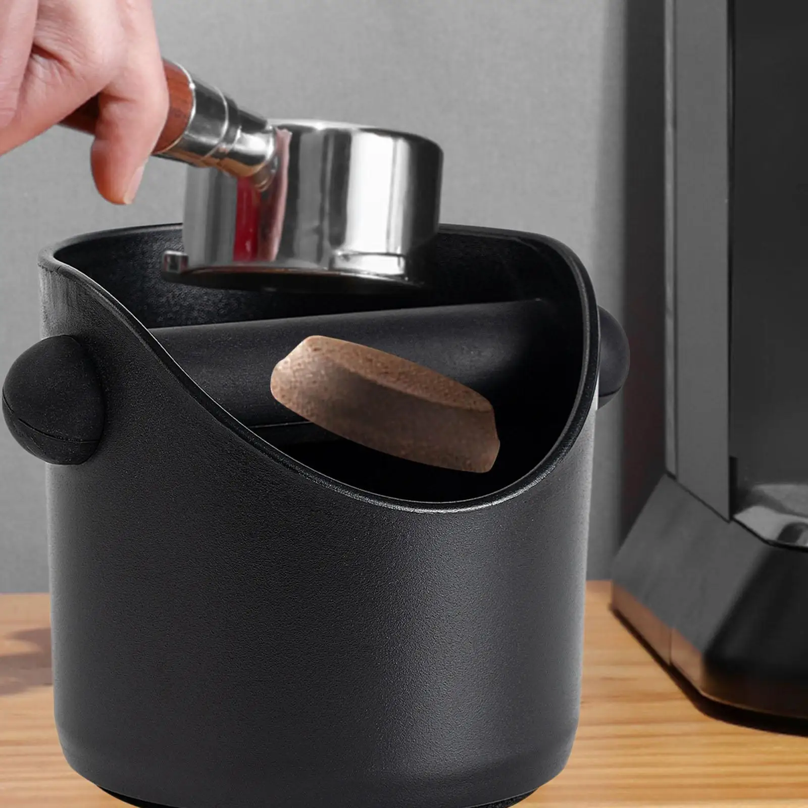 Espresso Bucket Coffee Waste Bin Barista style detachable knock bar and space