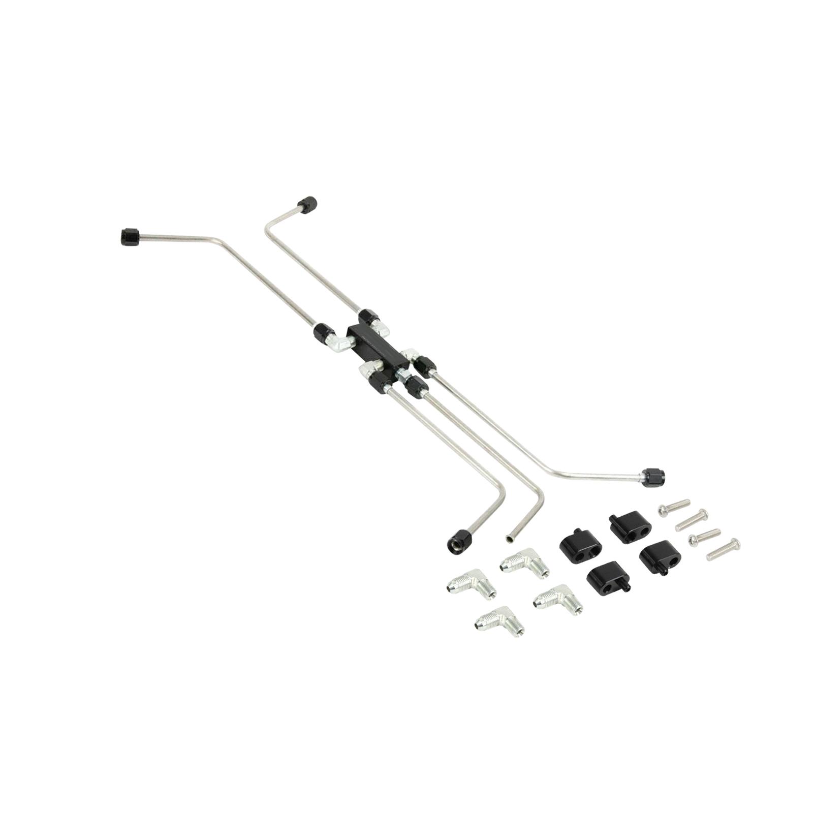 Complete Coolant Crossover Kit Front and Rear Venting Replacement for LS Series LS1 LS2 LS3 LS6 LS9 Engines Car Accessories