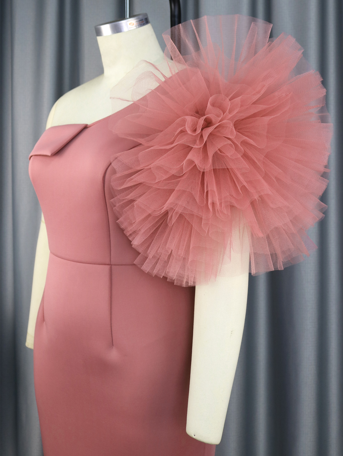 Flower Pink Formal Event Midi Celebration Cocktail