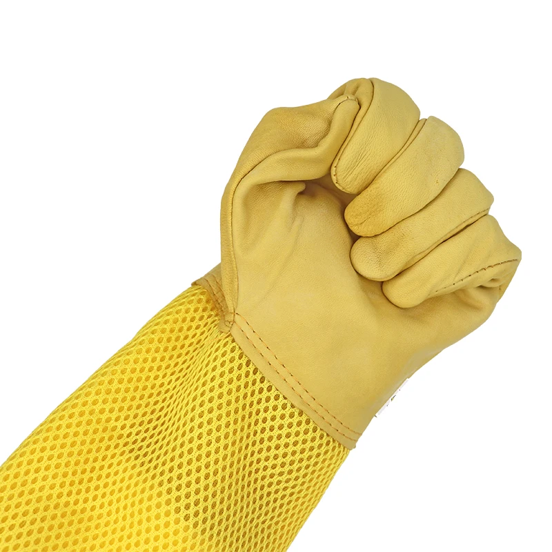 Description Picture 5 of item1 Pair Beekeeper Gloves Protective Sleeves Ventilated Professional Anti Bee for Apiculture Beekeeper Prevent Beehive Tools