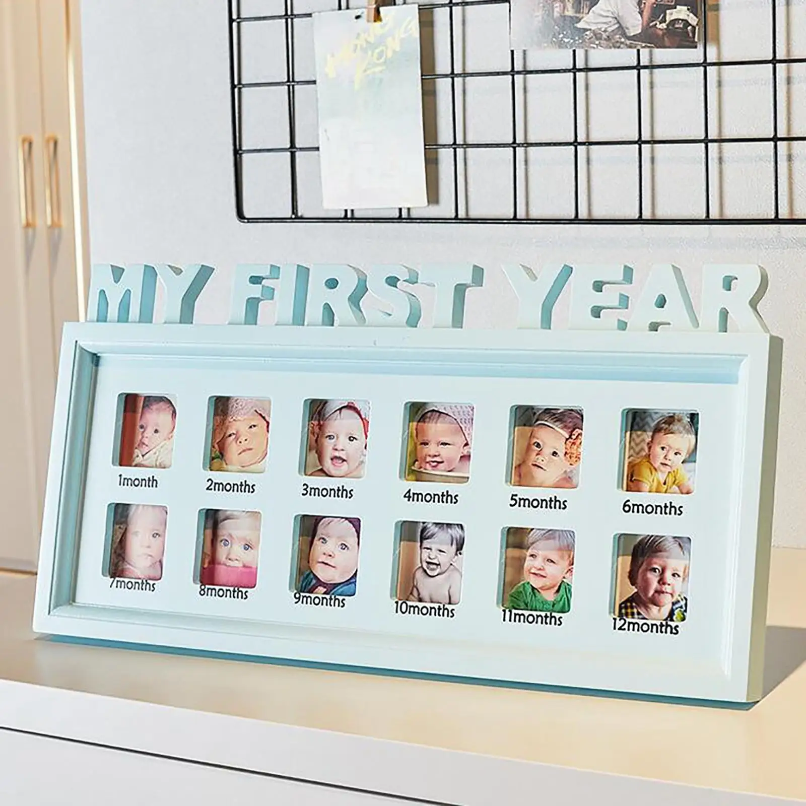 Baby Picture Photo Frame My First Year Kids Gift Wall Decoration 12 Month