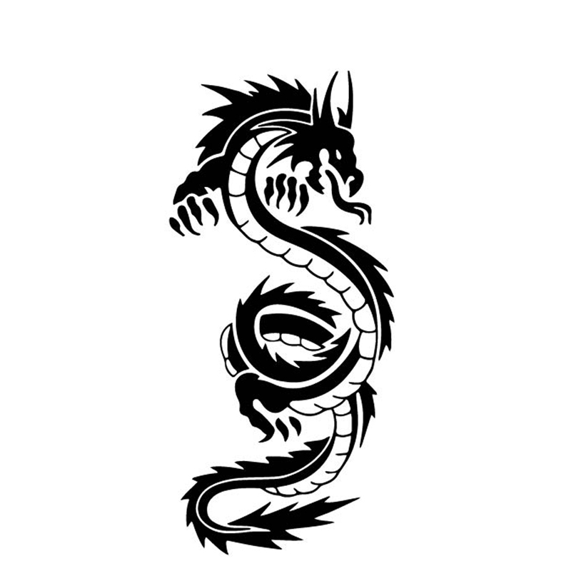 Autoaufkleber, mythische Tiere, Drachen-Dekor, kreativer Kofferraum, wasserdicht, Sonnenschutz, Vinyl-Aufkleber, 8 cm x 18 cm – Detail 1