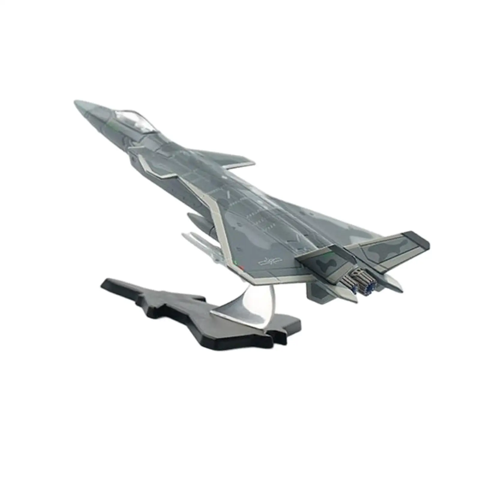 Alloy Plane Model J20 Diecast Plane Collectables Ornaments Fighter Model for Shelf Bedroom Home Holiday Gifts Collection