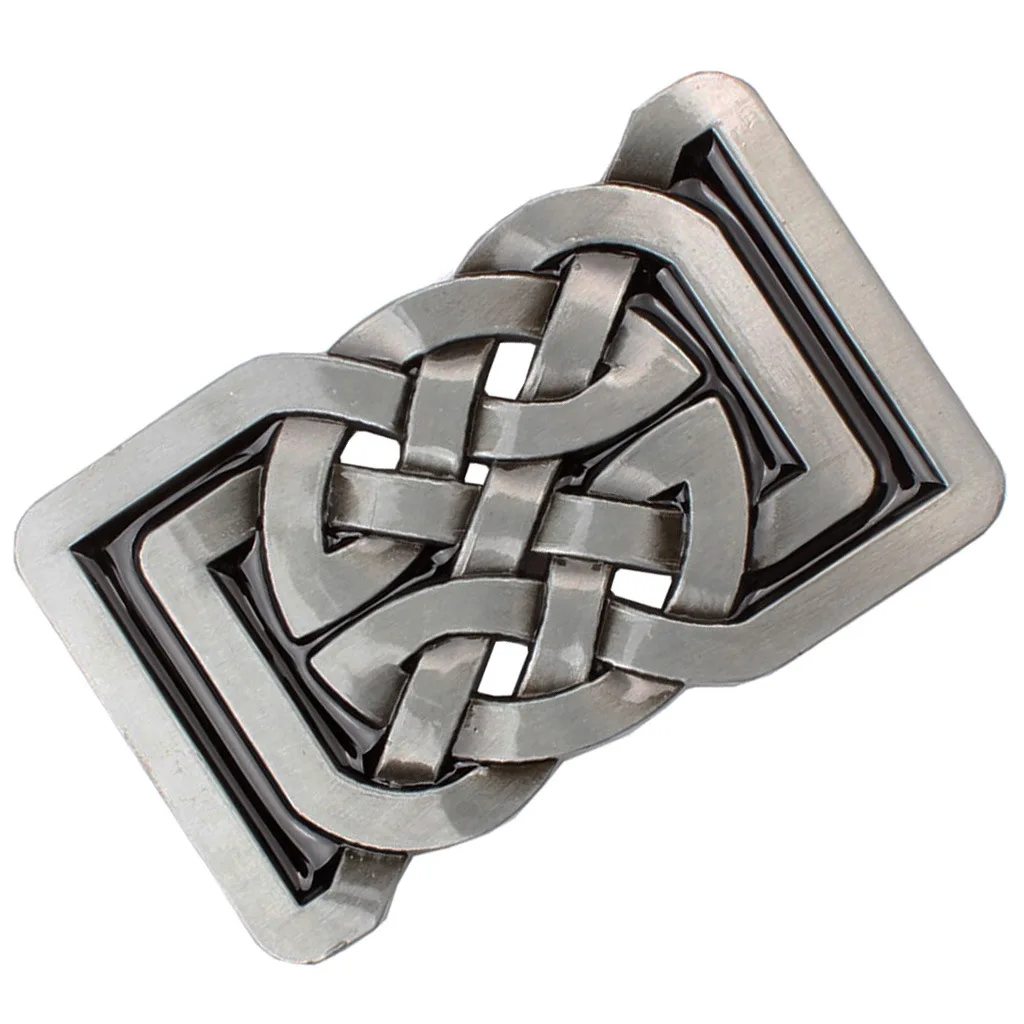 Western Celtic Knot Belt Buckle with Pewter Finish Suitable for 4cm Wideth Belts