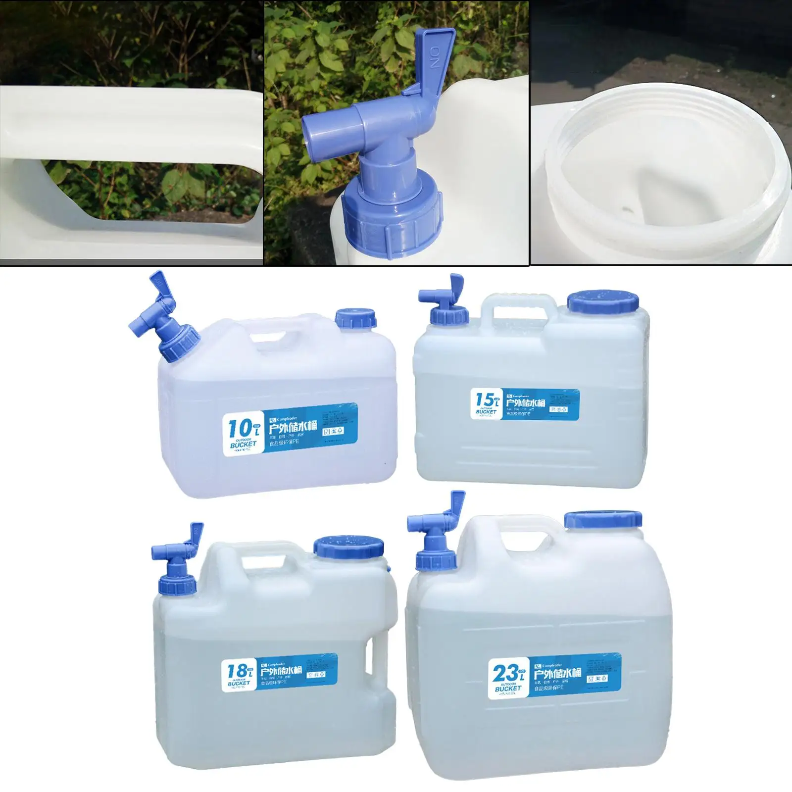 Water Container with Spigot Water Storage Barrel Camp Water Jug for Camping