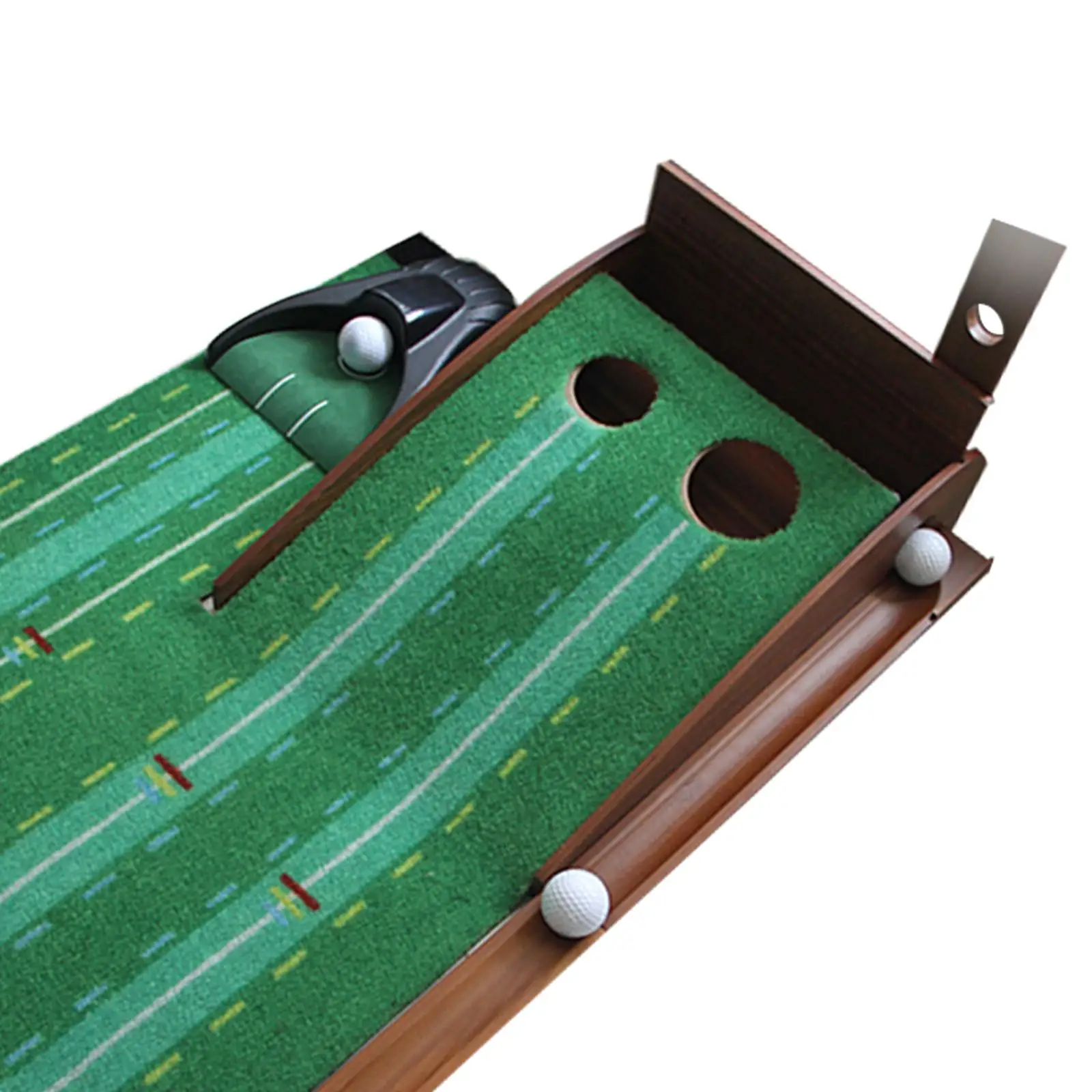 Golf Putting Mat Golf Training Equipment Portable with Ball Return Golf Putting Green Practice Mat for Home Office Party