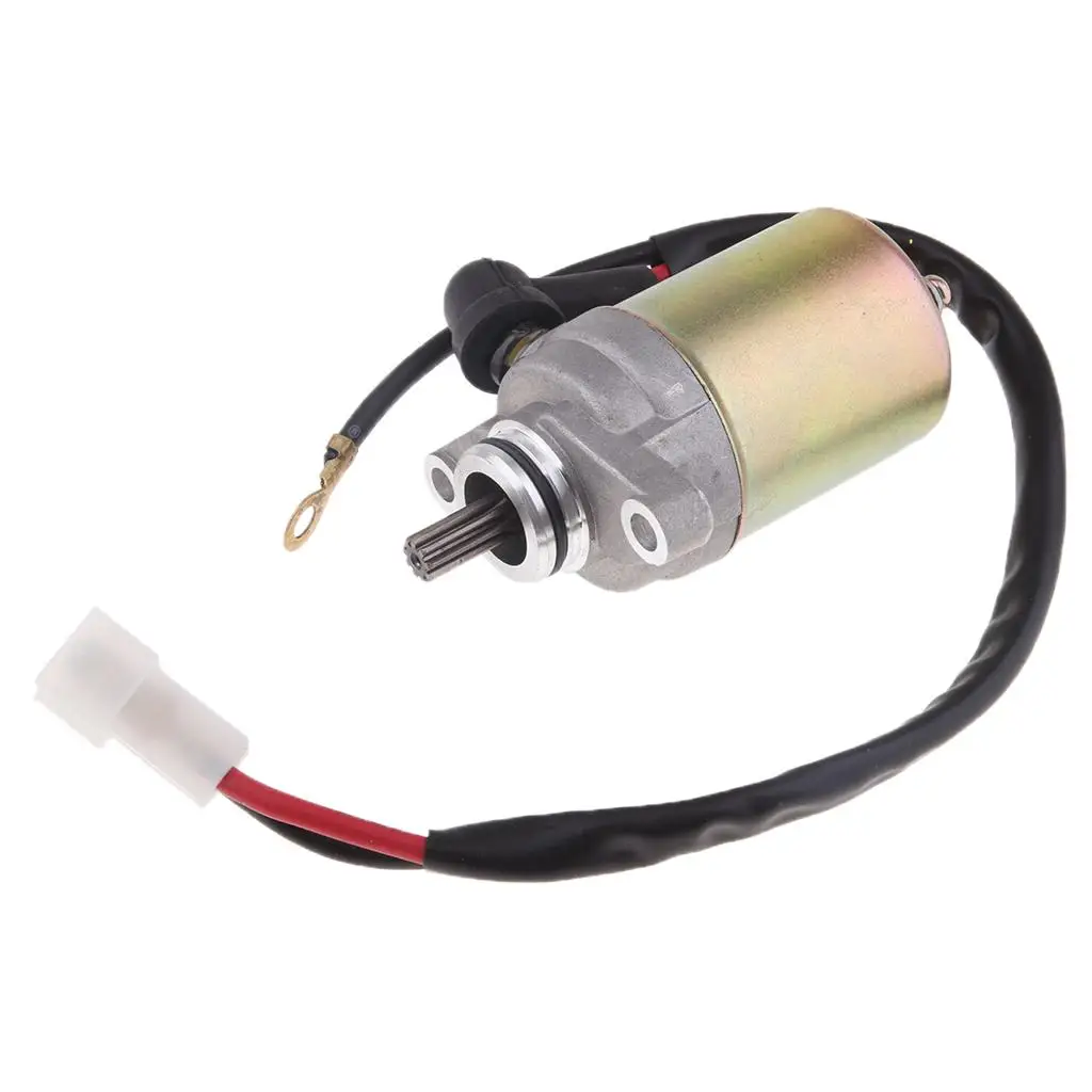 9T Spline Electric Starter w/ Cable for 2 Stroke 49cc / 50cc Jog Engines