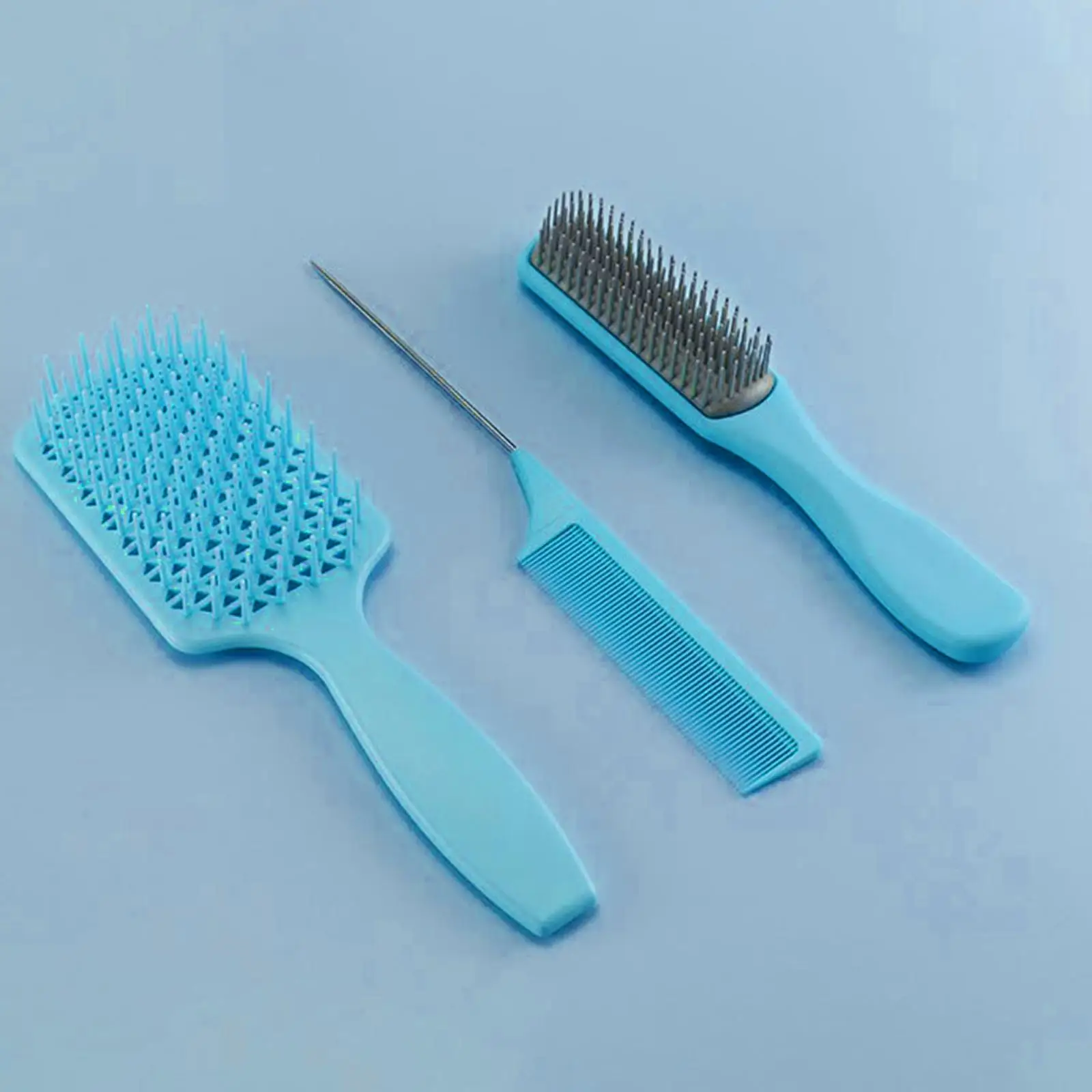 3x Hair Comb Set Smooth Handle 3 in 1 for Long Women Men and Kids