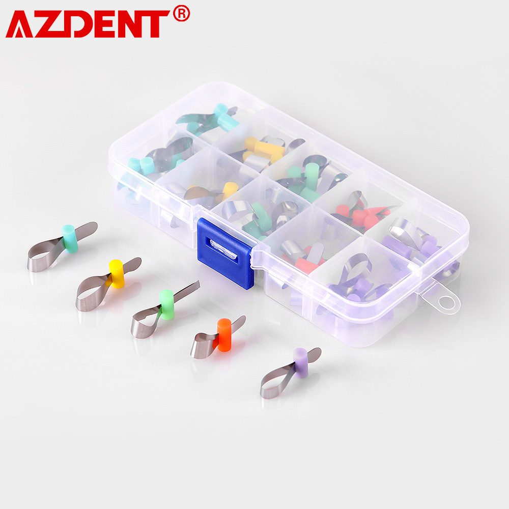 Best of AZDENT 50Pcs Dental Forming Sheet Orthodontic Sectional Contoured Metal Matrices Bands Polyester Lab Matrix Dentist Materials Reviews & Tips