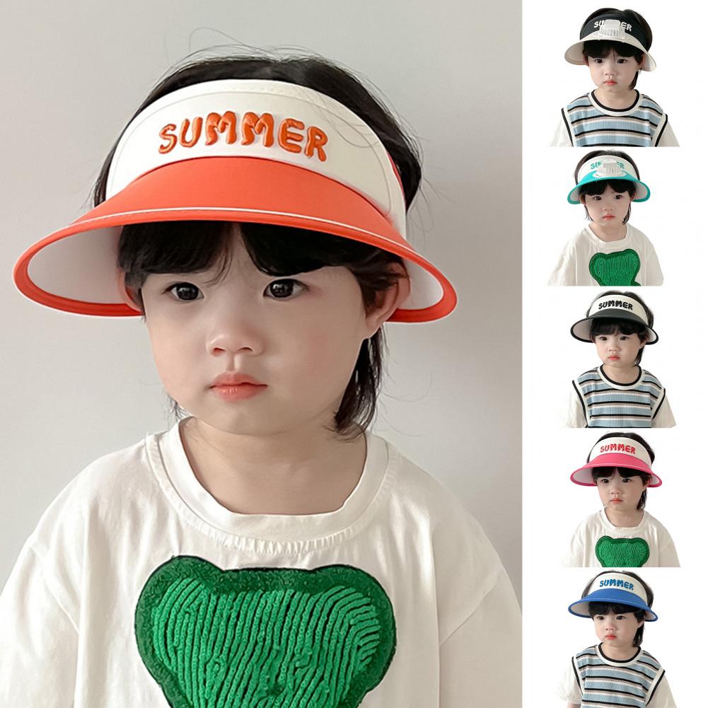 Sommer Kinder Sonne mit Mini Lüfter Leere Top Breite Krempe Visier Wandern Reise Sonnenschutz Mädchen Jungen Outdoor Hut_voghion.com