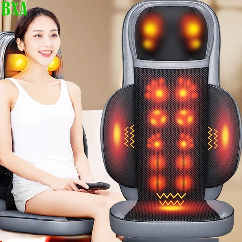 Best of Vehicle-mounted Electric Full Body Massage Cushion Chair Pad Seat Heat Shiatsu Deep Kneading Vibration Back Massager For Home Reviews & Tips