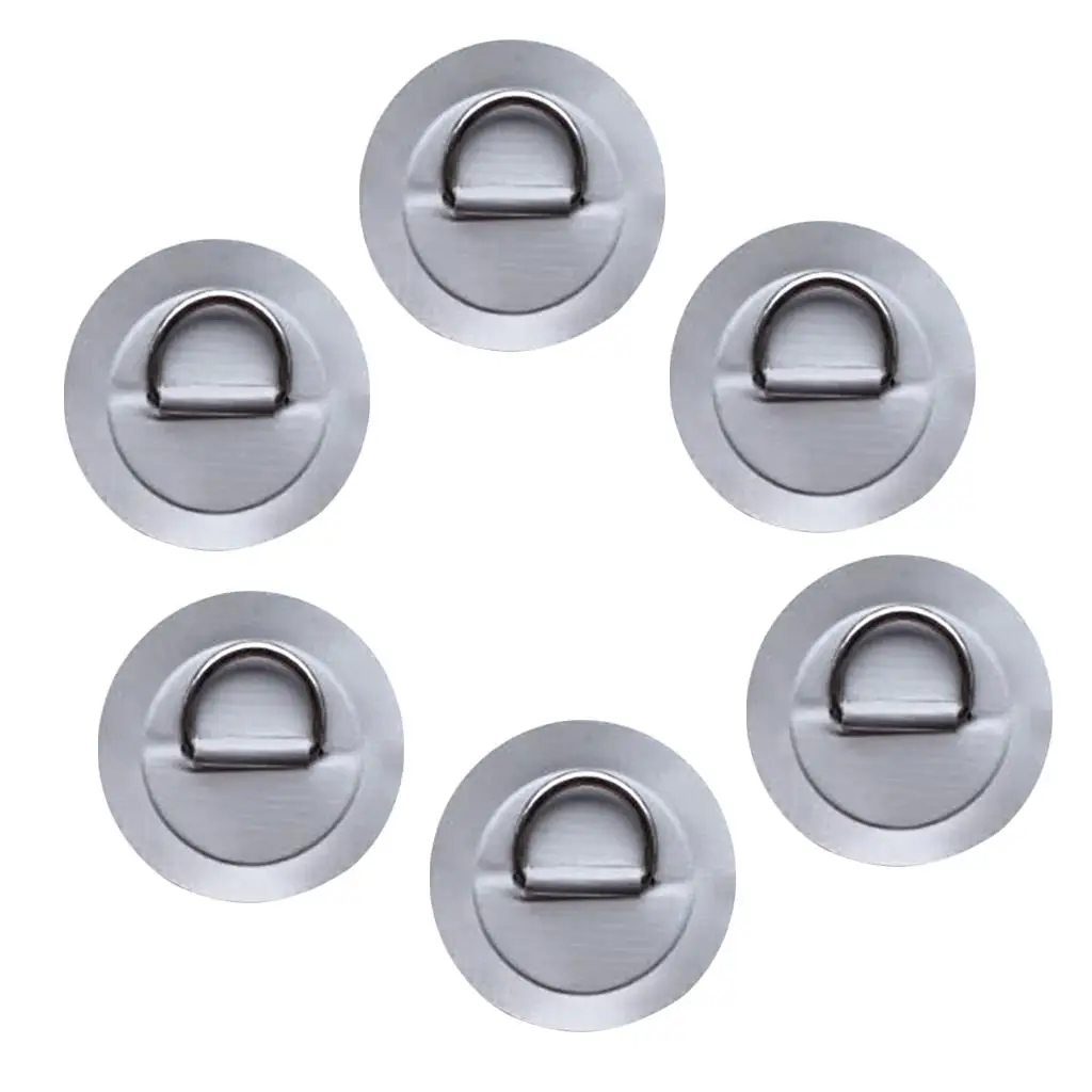 6pcs/.15`` 316 Stainless Steel D  Pad/Patch for PVC Inflatable Boat Raft Dinghy canoe  and kayak Surfboard 