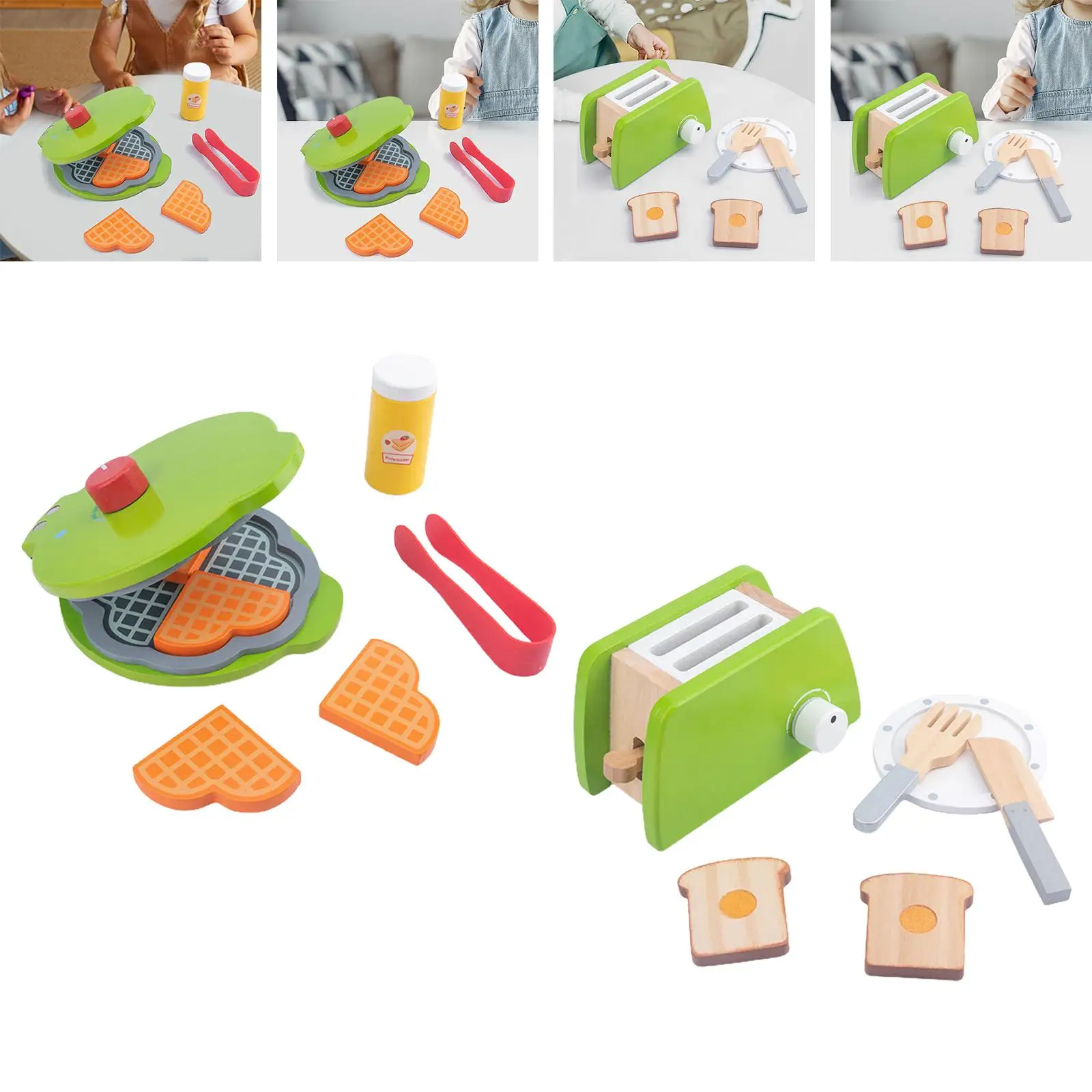 Food Kitchen Toys Hands On Ability Pretend Role for Kids Birthday Gifts