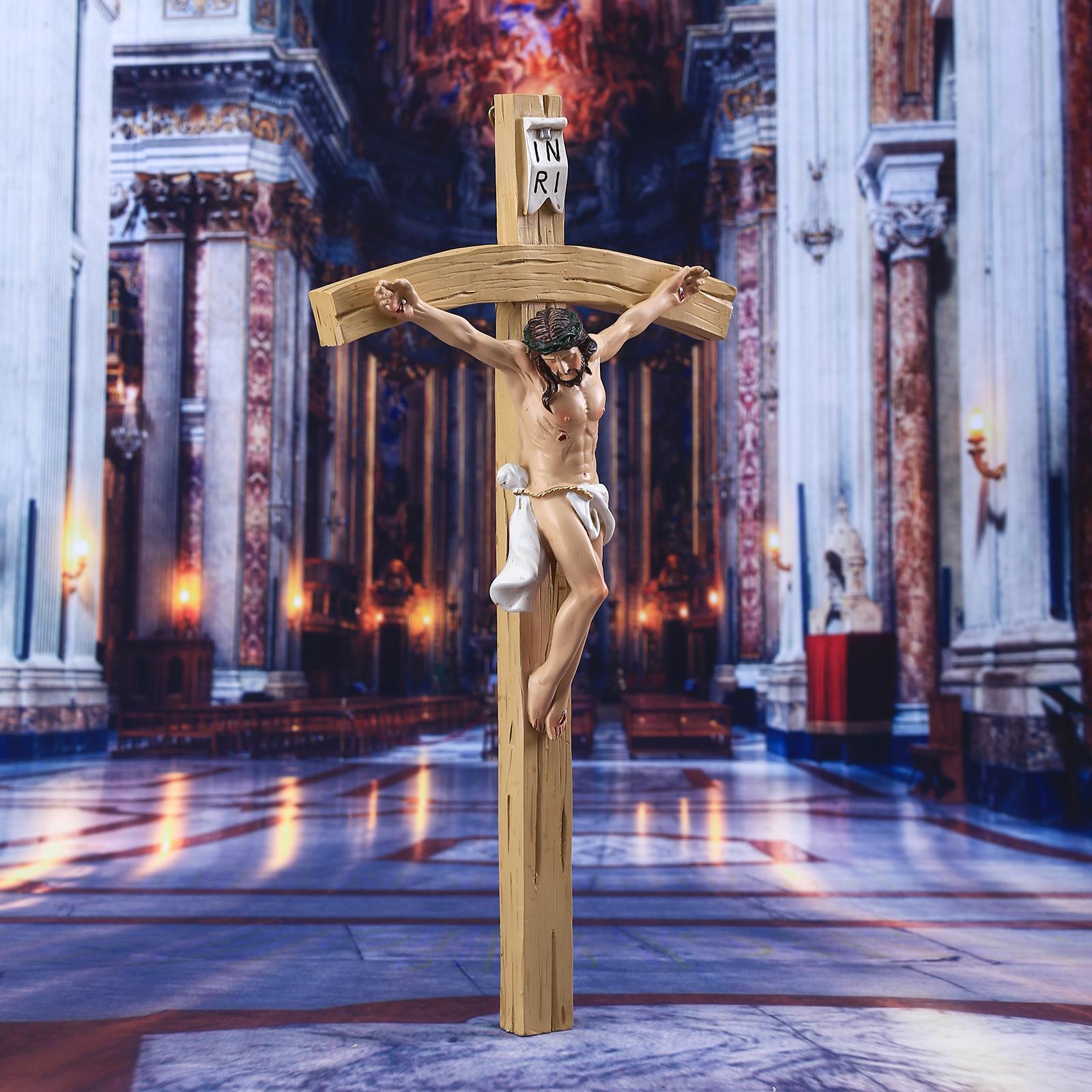 Church Sculpture Crucifix Statue Sculpture Standing Church Decoration Home