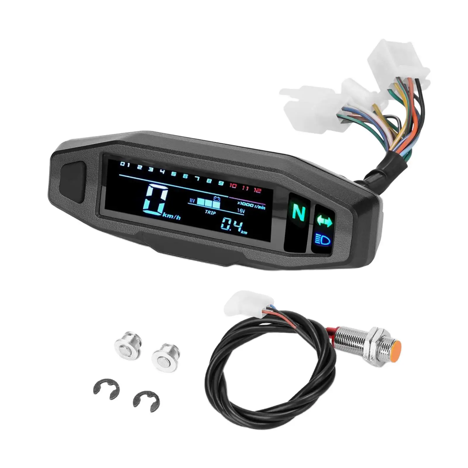 Digital Motorbike Speedometer LCD Display DC 12V Parts Waterproof Electric