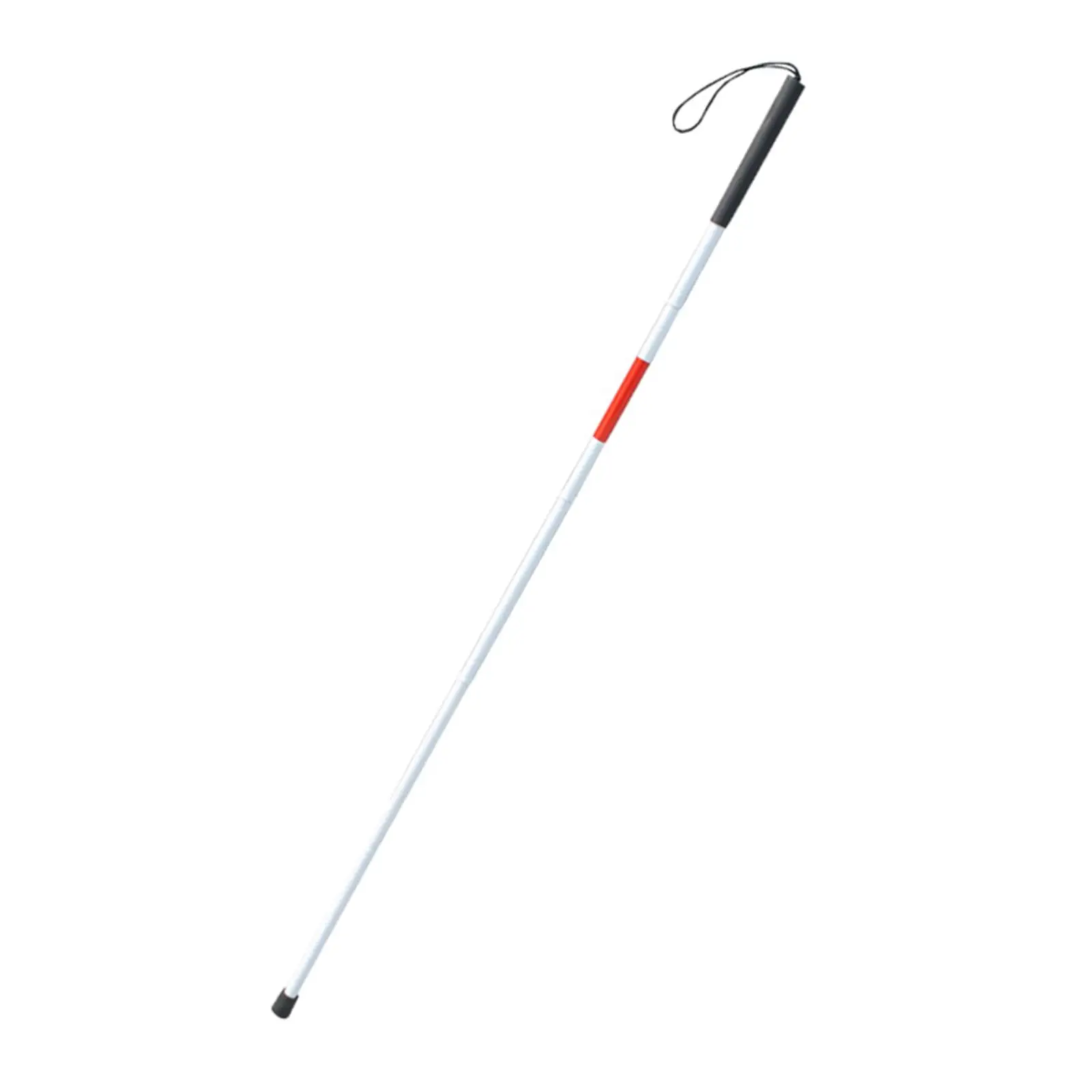 Foldable Cane 124cm in 5 Section  Crutch Hiking Cane Aluminium Alloy Portable  for Blind People  Impaired and Blind