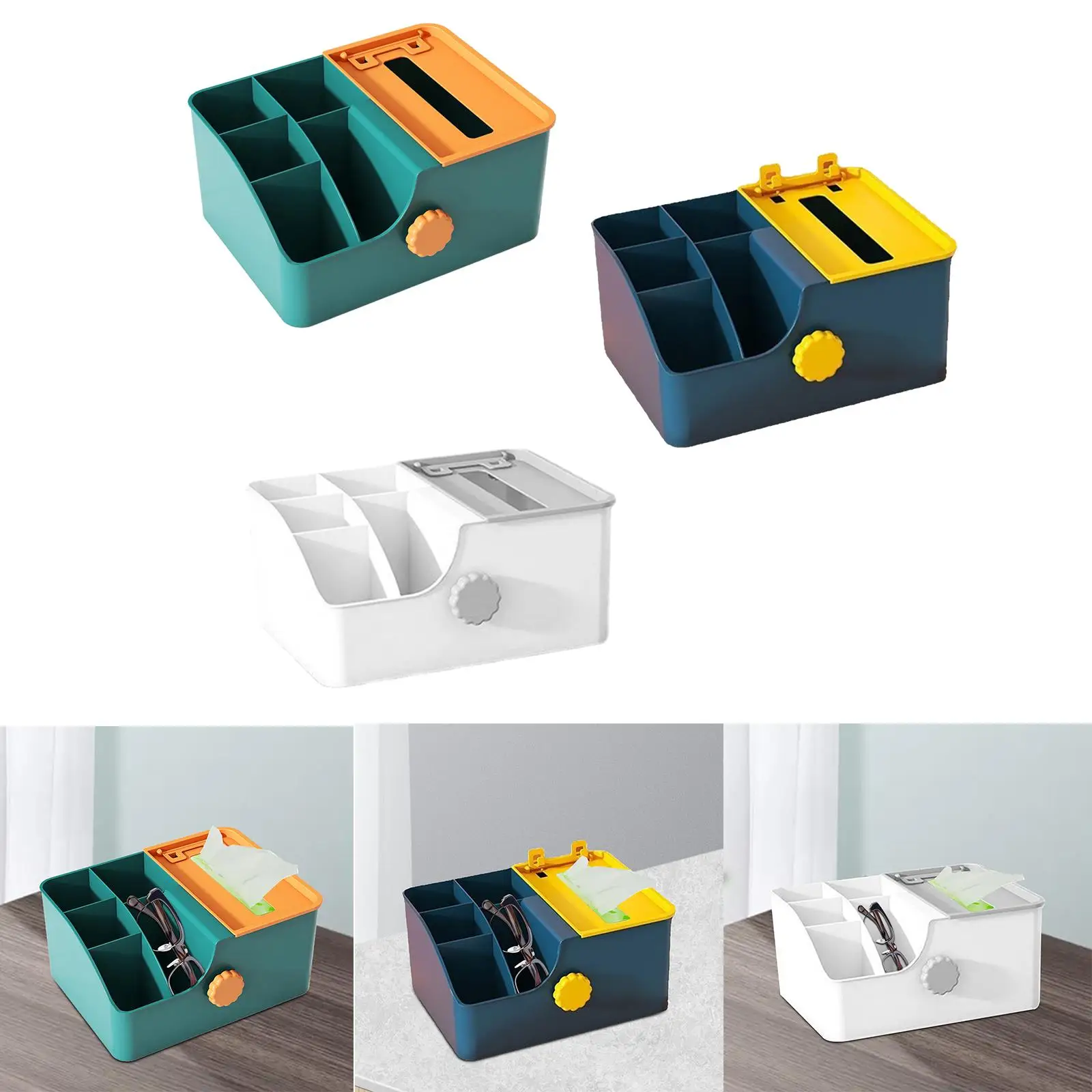 Multifunctional Tissue Box Holder,Tissue Storage Box for Office Bedroom Dresser Coffee Table Desktop Restaurant