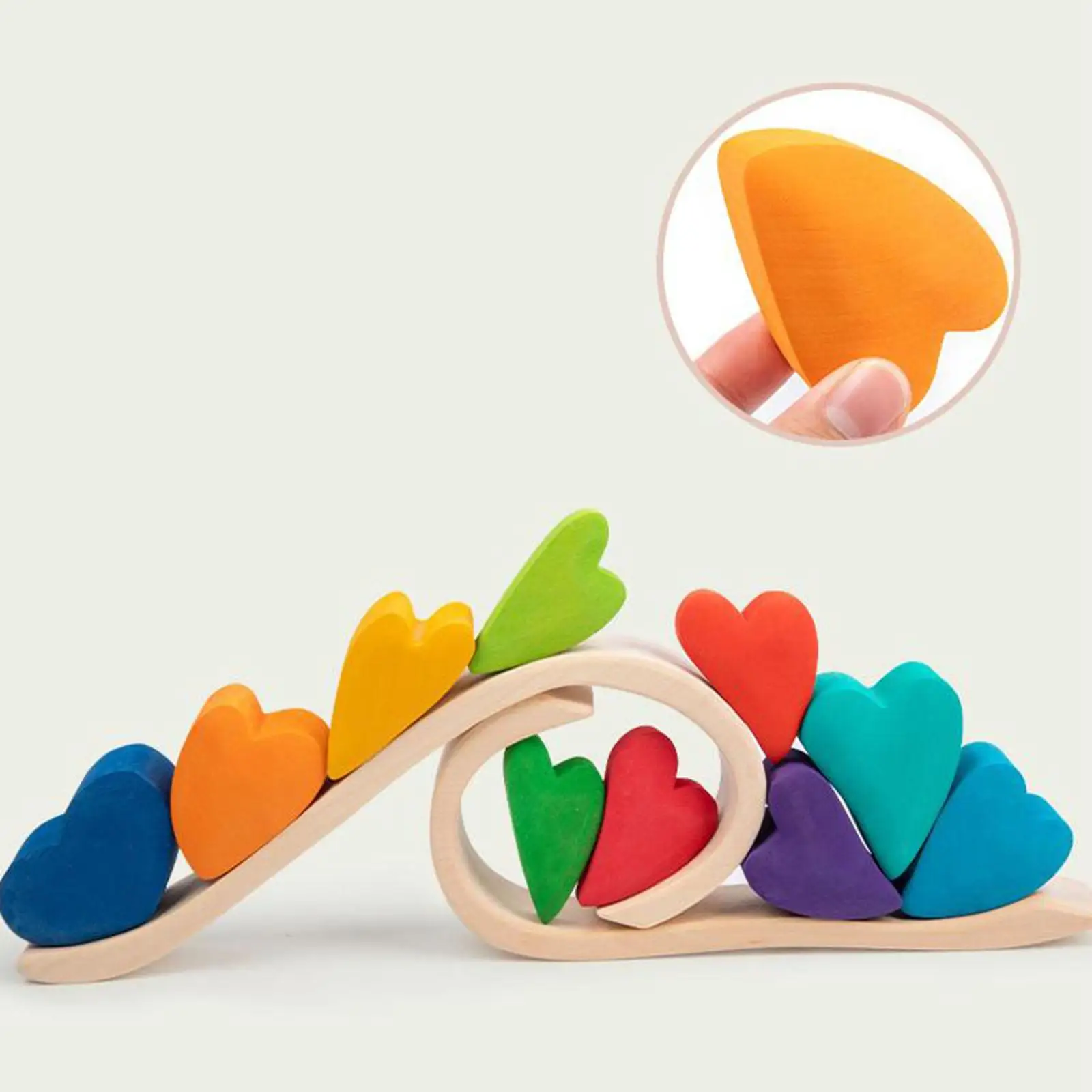 12 Pieces Montessori Toys Building Blocks Color Sorter Puzzle for Boys Girls