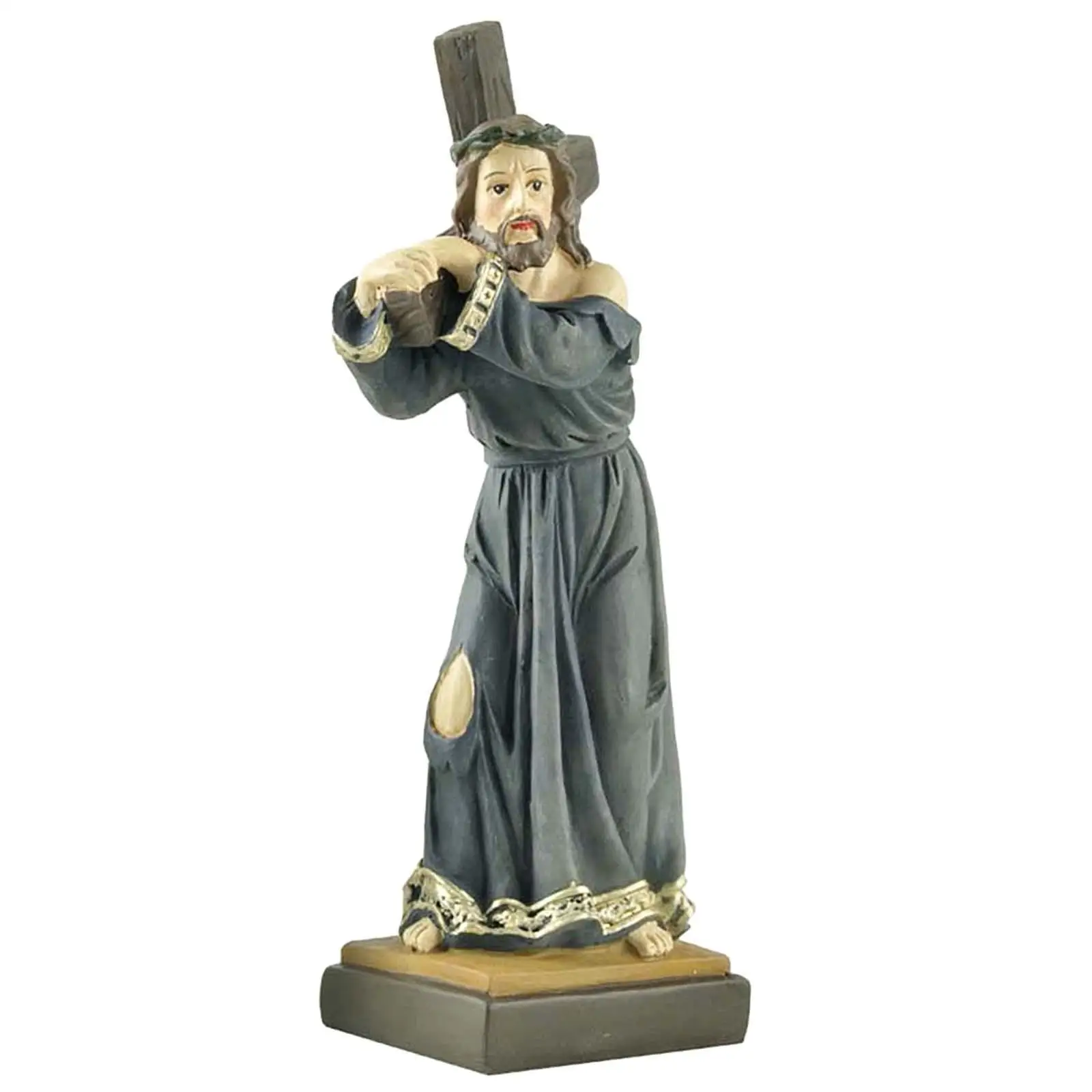Classic Saint Jesus Statue Figurine Home Tabletop Sculpture Collectibles