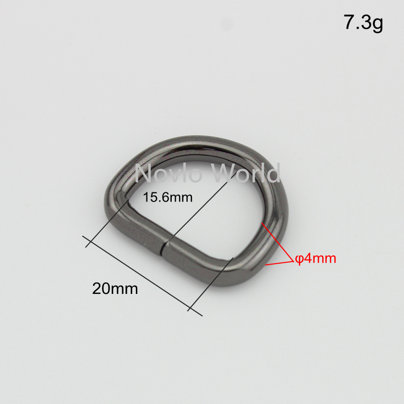 20–100 Stück, 6 Farben innen, 20 x 15,6 mm, Metall-D-Ring, 3/4 Zoll offene Schnallen, Hardware-Zubehör – Detail 2