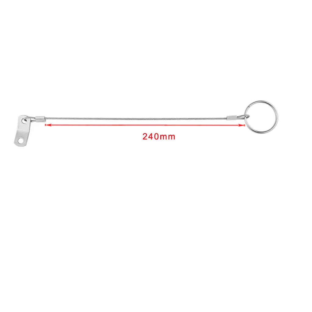 1x Stainless Steel Boat Bimini Top Quick Pin with 240mm Lanyard