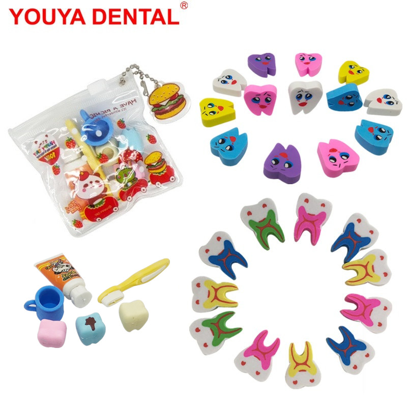 Best of Cartoon Dentistry Accessories Gift Dental Dentist Gifts Mini Pencil Eraser Rubber Novelty Kids Student Children Kawaii Erasers Reviews & Tips