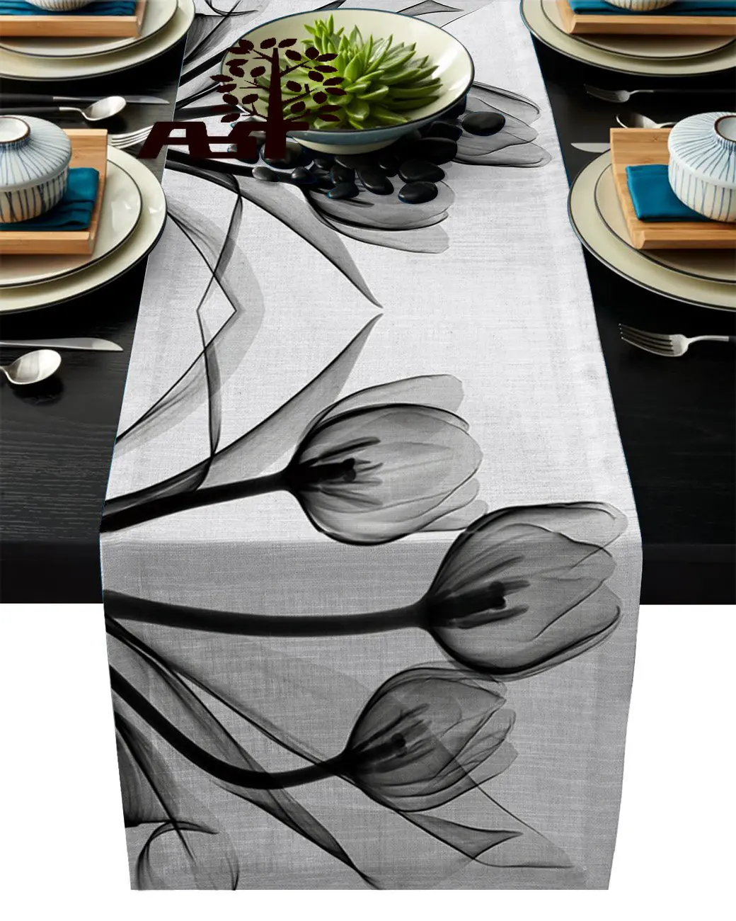 de mesa linho algodão moderno festa casamento decoração jantar corredores
