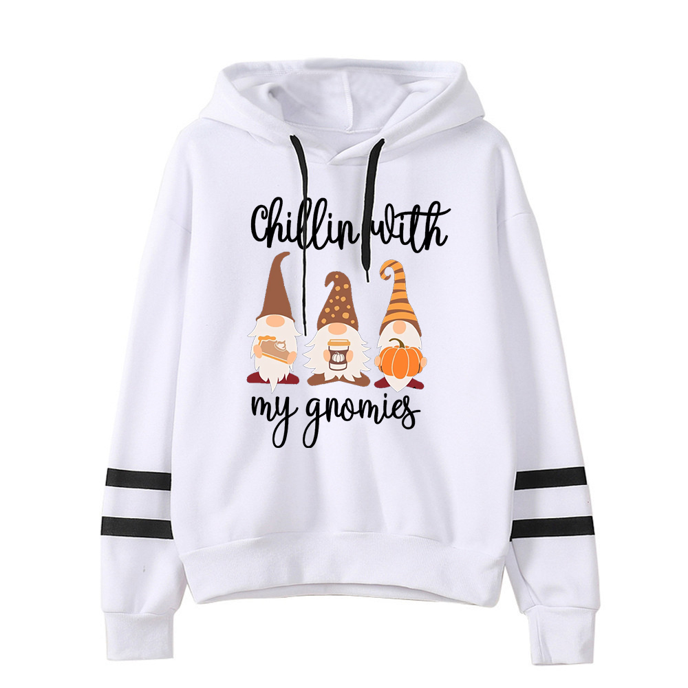 com capuz gnome abóbora hoodies gnomos roupas de inverno de ação de graças