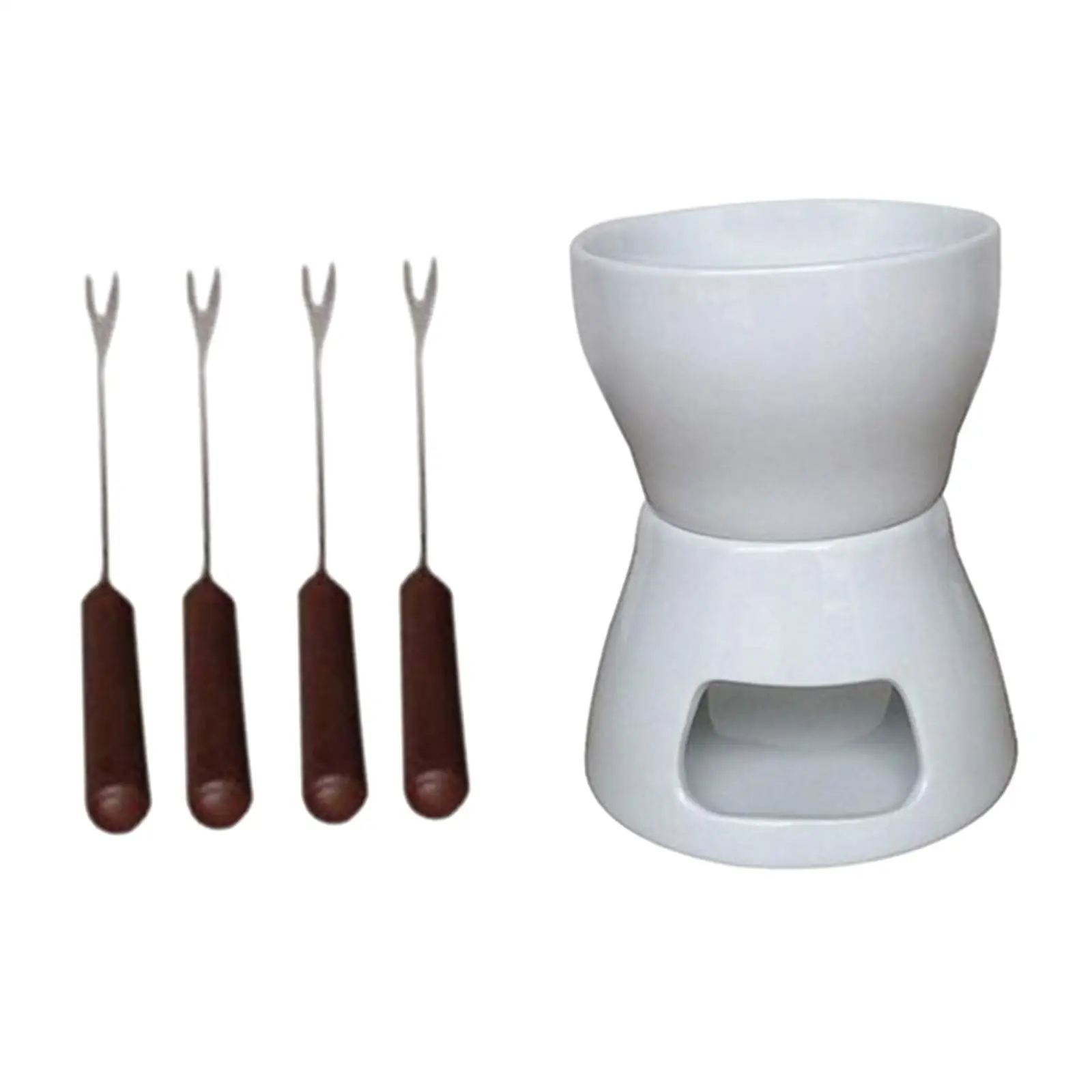 Tea Light Porcelain Melting Pot Melting Mug Broth Party Chocolate Fondue Pot