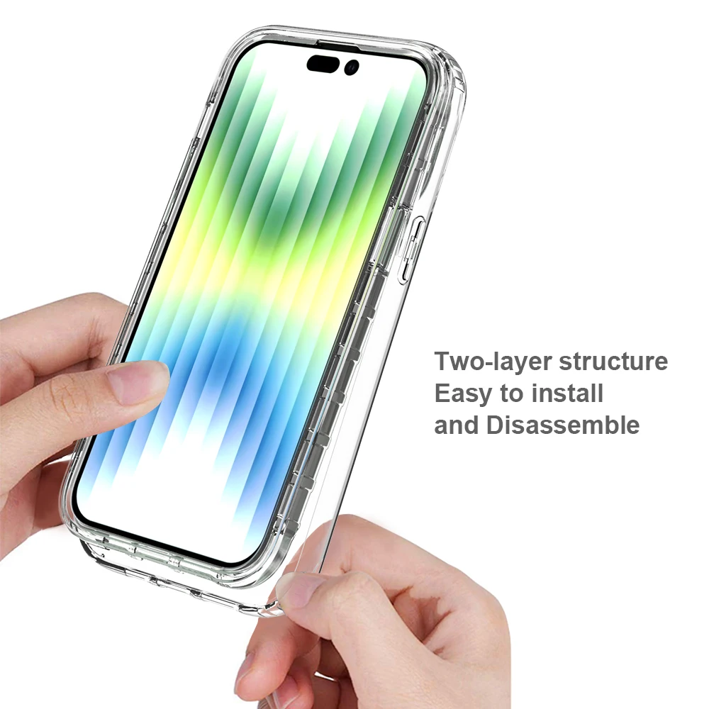Body Case for Apple iPhone 14 Pro Max iPhone 13 Pro Max Mini Rugged Shockproof Clear Bumper Cover- Sc8bb39cf6cdd4f34bd87b029540abbebf