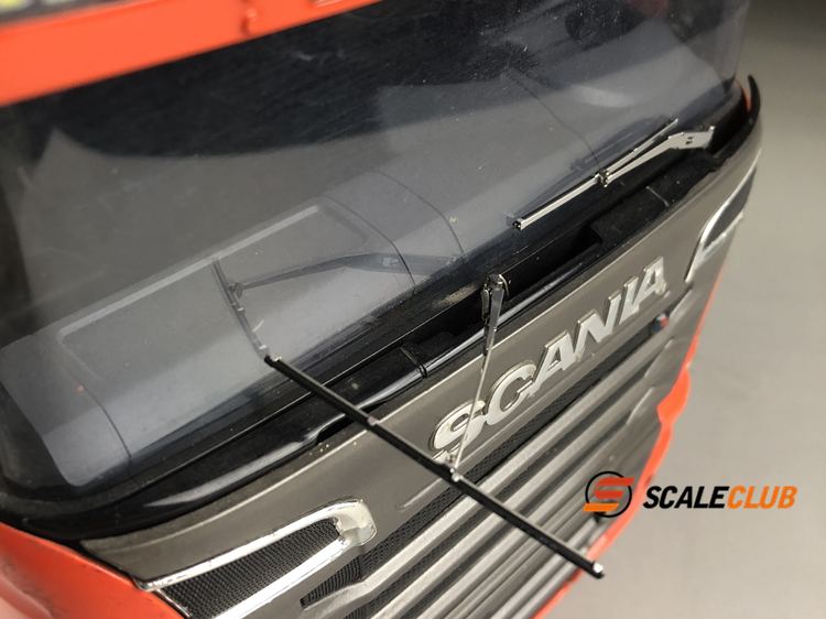 Scaleclub Modell Anhänger Schmutz Kopf 1:14 Klettern 1/10 Drift Auto Mit Simulation Metall Wischer Für Tamiya Lesu Für Scania Mann – Detail 3
