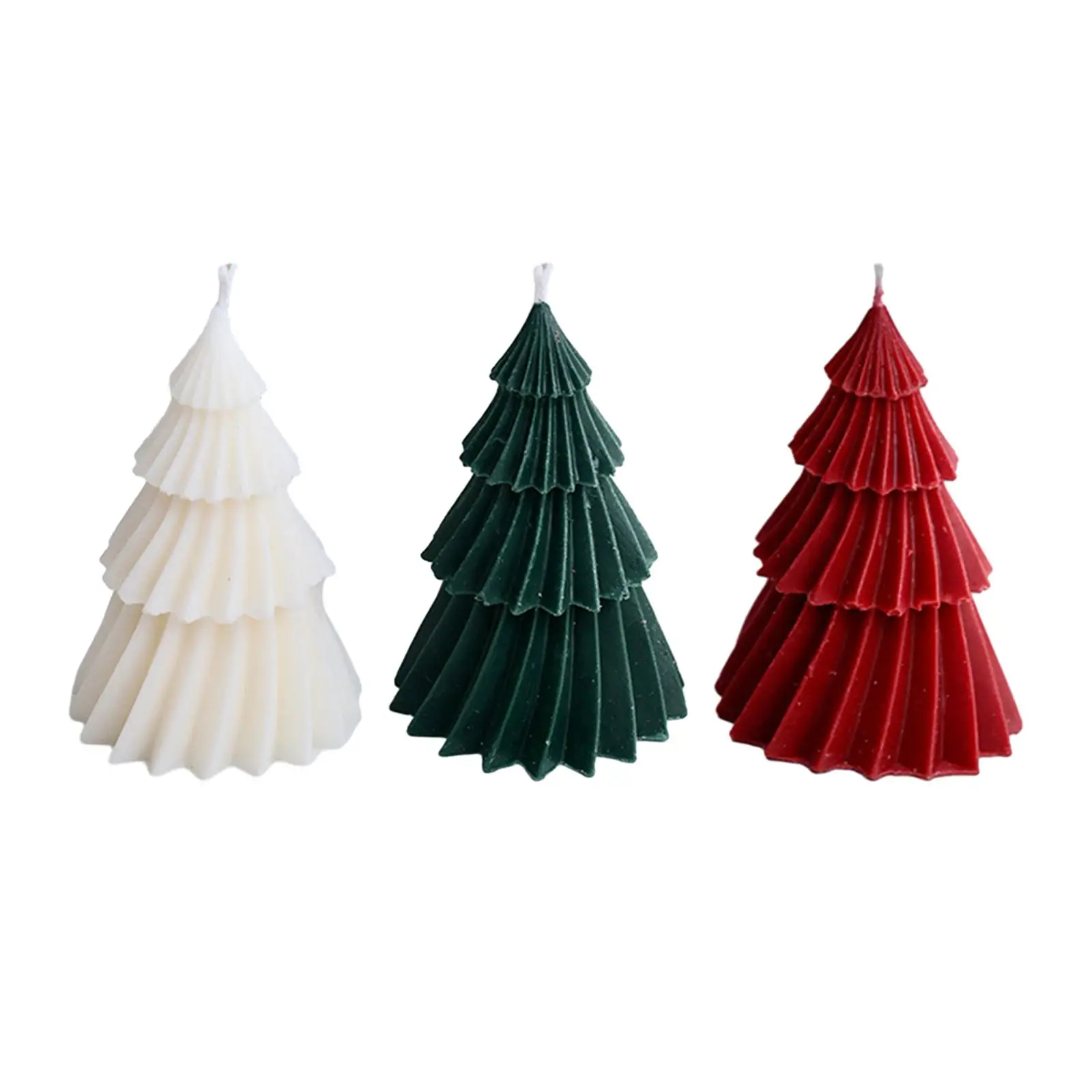 Christmas Tree Scented Candles Rotating Shape Scented Candle Christmas Decoration Gift Holiday Gift Box for Home Ornment