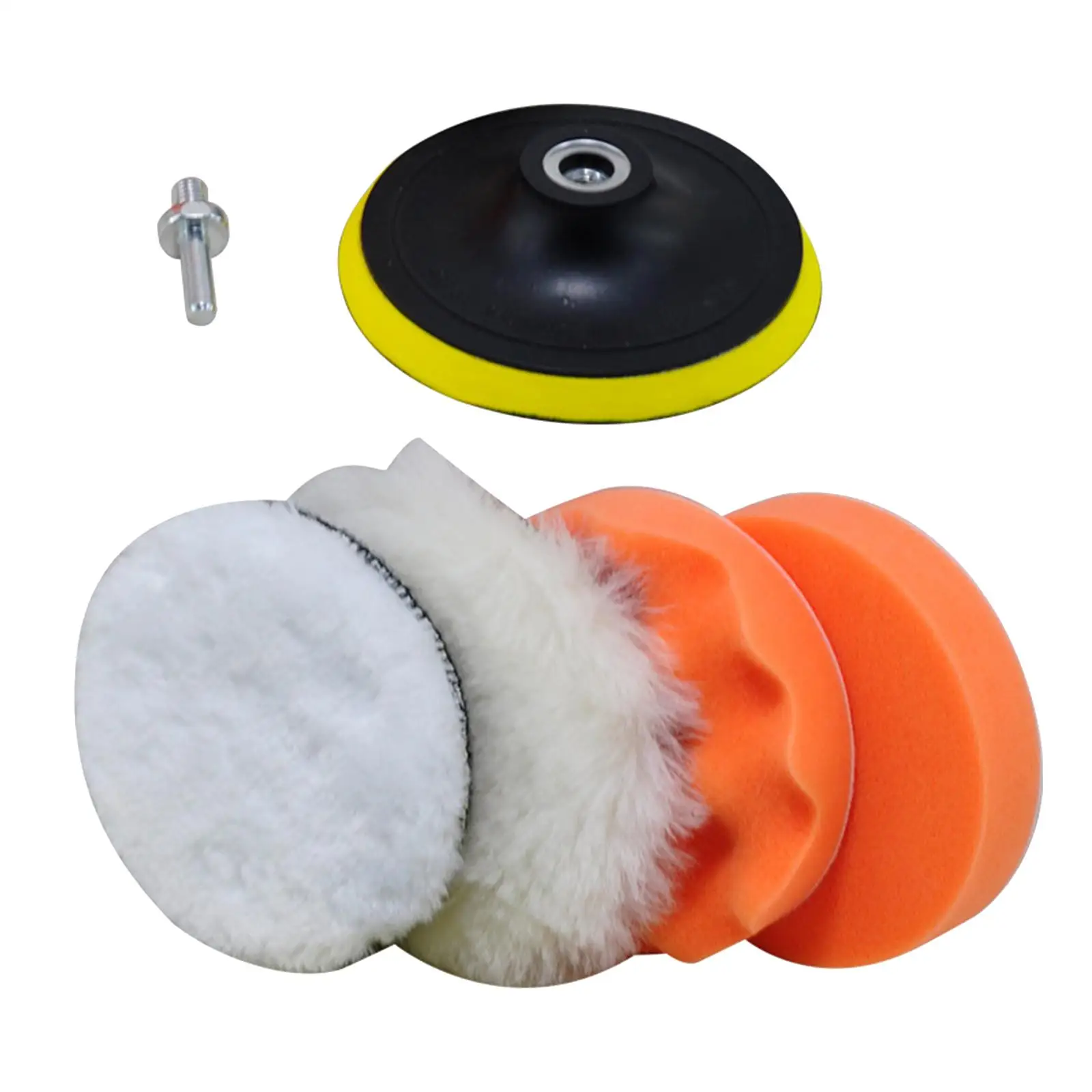 6 Pieces Car Buffing Polishing Pads with Drill Adapter Waxing Buffing Sponge Car Polisher Pad for Polishing Vehicles Waxing