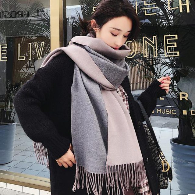 Tassels Bufanda Pashmina Warm Cashmere Scarf Foulard 2022 Lady Design  Blanket Print Fashion Winter New Women Shawls Thick Wraps