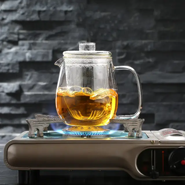 UPORS Glass Teapot with Infuser Removable Stainless Steel Strainer