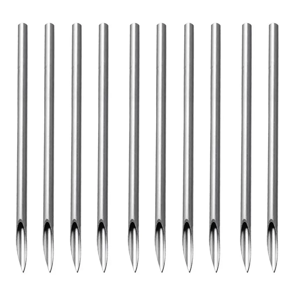 10 Pieces Stainless Steel Sterilized   For Navel Ear Lip 14g