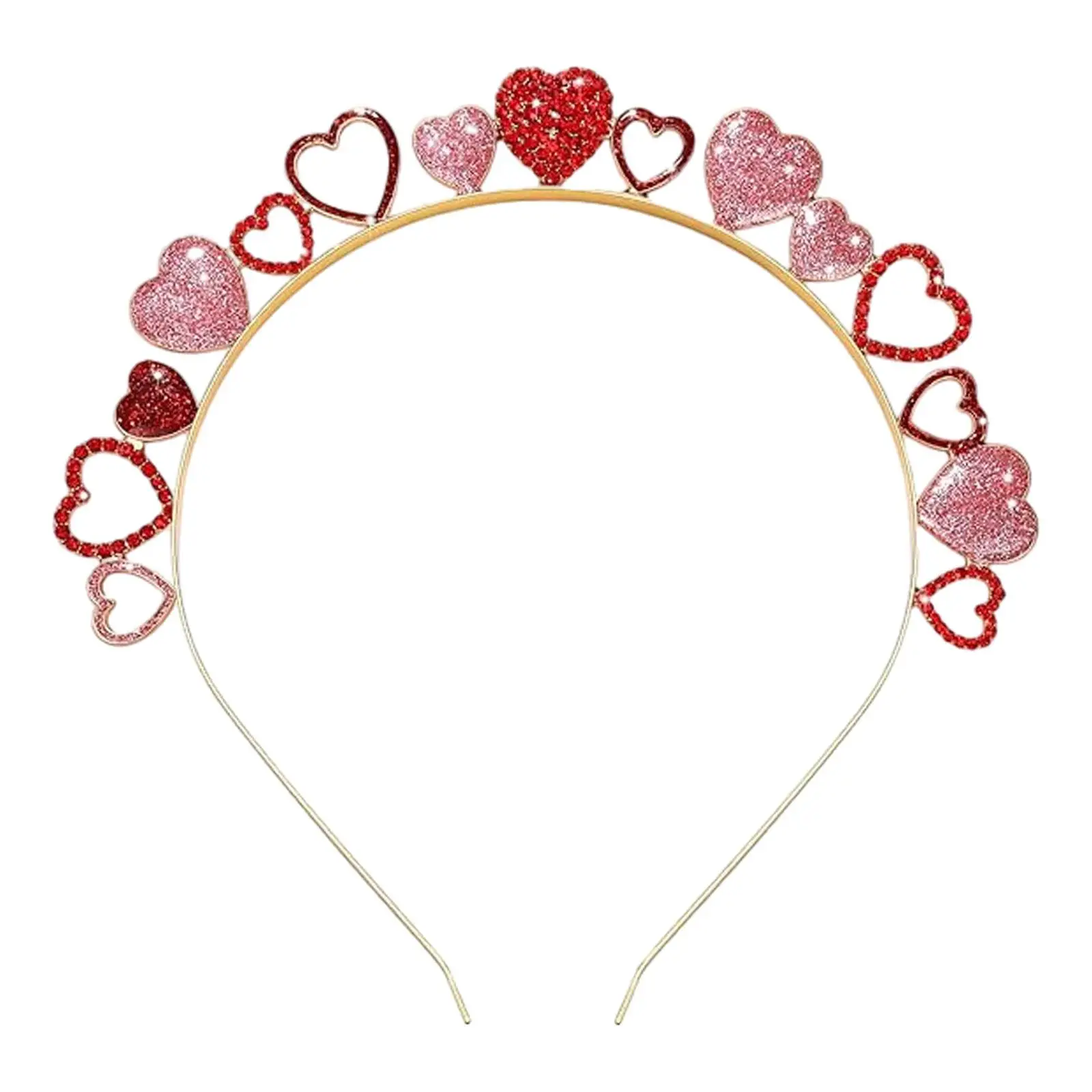 Valentine`s Day Heart Headband for Woman Headwraps Adult Kids Hairband for Cosplay Performance Anniversary Celebration Carnival