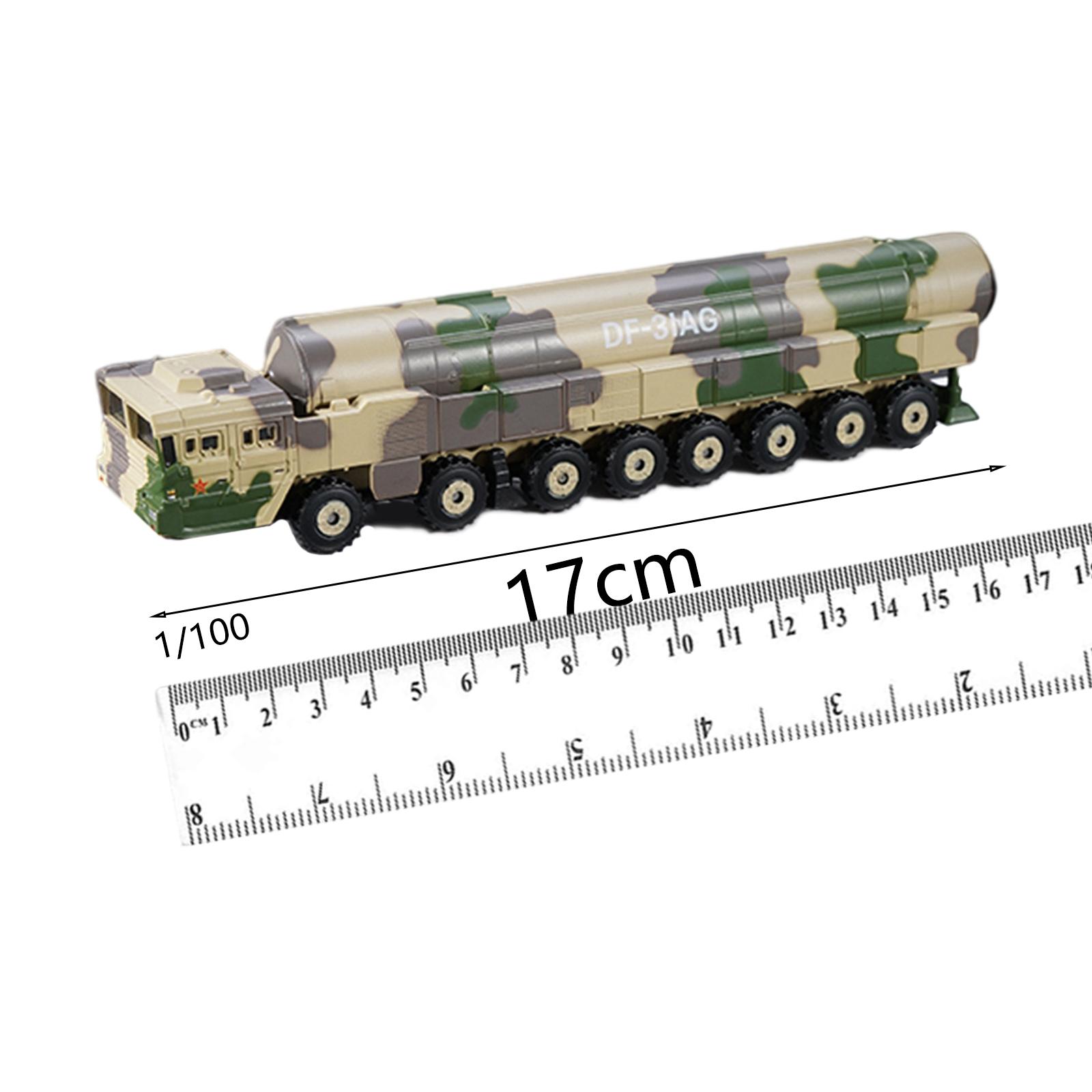 Simulation 1/100 Scale DF -31 Nuclear Missile Vehicle for Desktop Ornaments