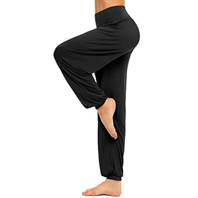 Pantalones de Yoga holgados para mujer, Pantalones anchos deportivos  bohemios, cómodos, Harem, largos, danza del vientre - AliExpress