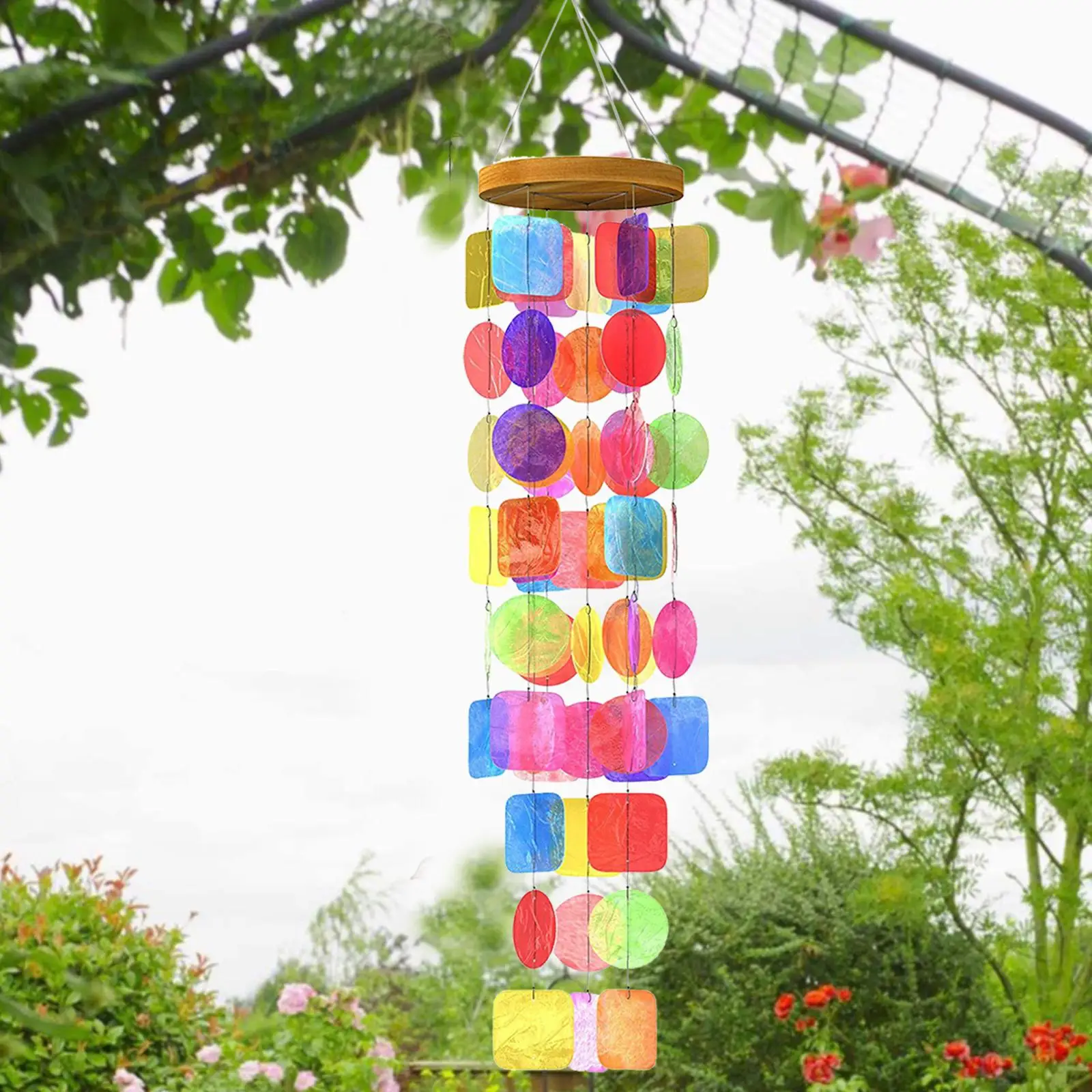 Shell Wind Chimes Memorial Sympathy Hanging Chime for Yard Garden Decoration