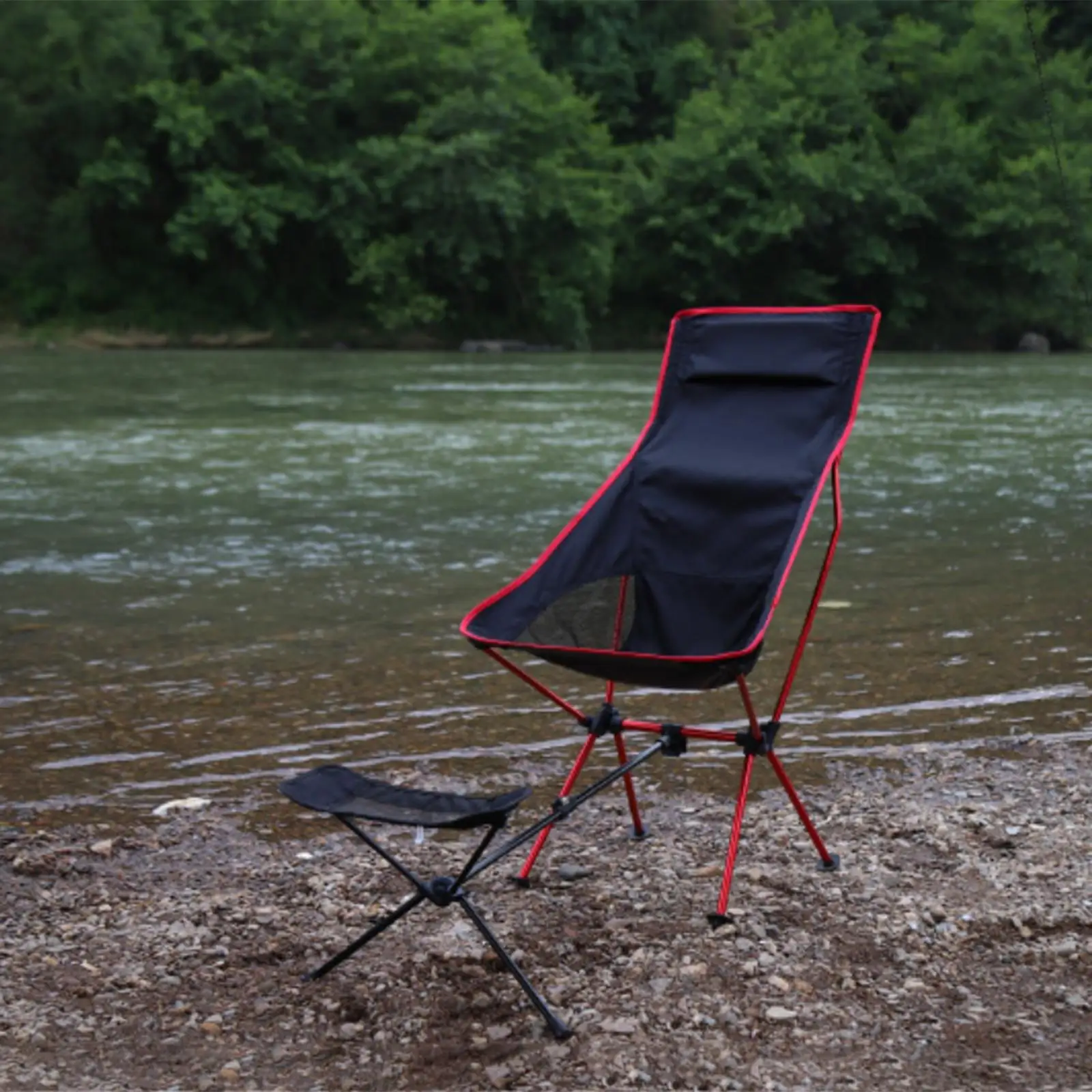 Ultralight Folding Chair Footrest, Foldable Feet Legs Rest, Non Slip Adjustable