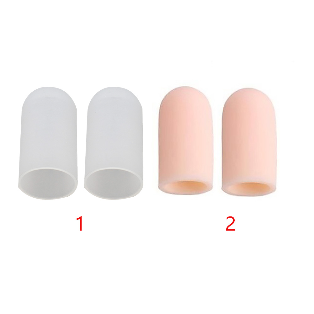 2 pcs Silicone Gel Fingers Cap Fingertip Protector Insulation Finger Guard Anti-skid Hand Care Toe Finger Care Tube Bandage #