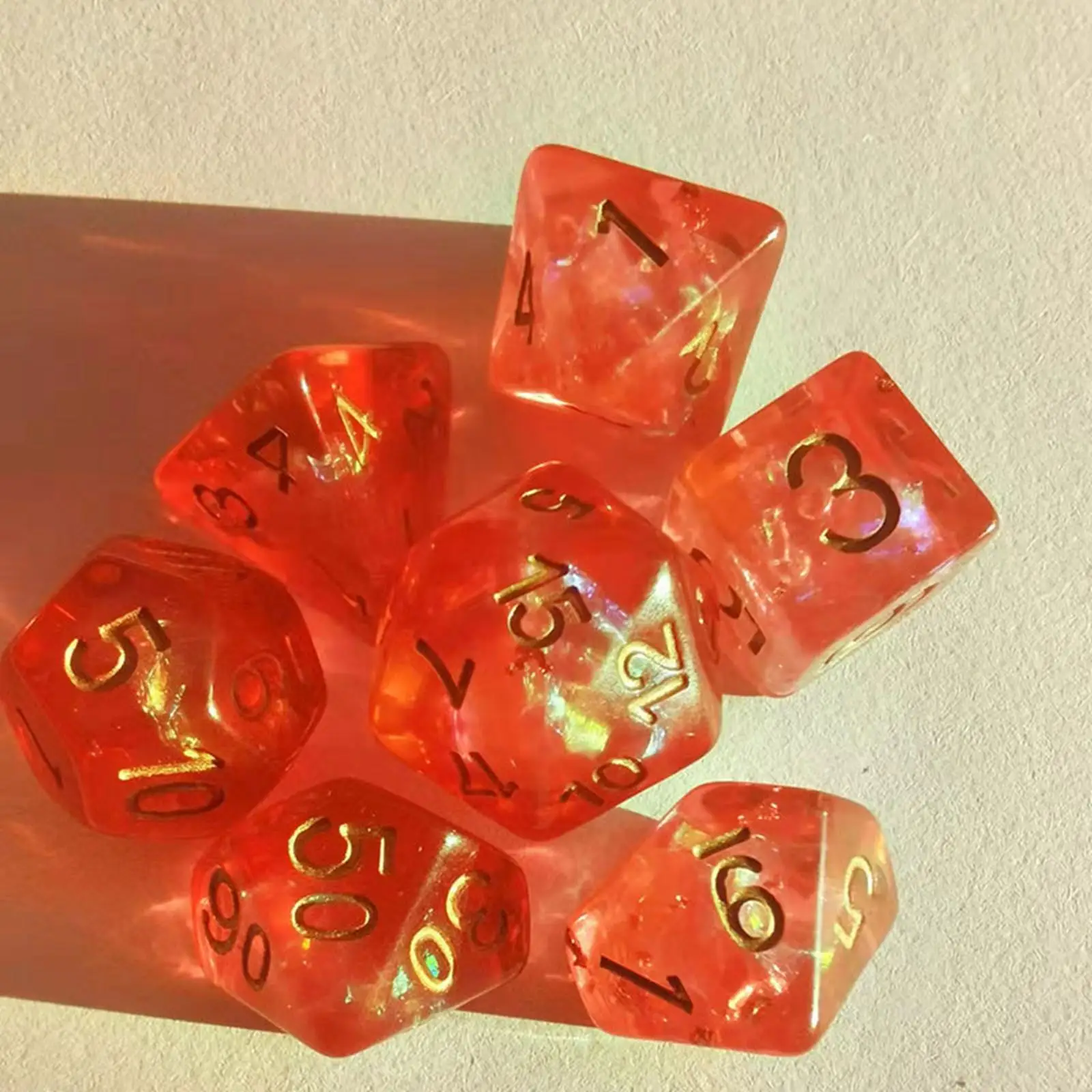 7 Pieces Polyhedral Dice Set D&D Dice Set for MTG Board Games Board Games