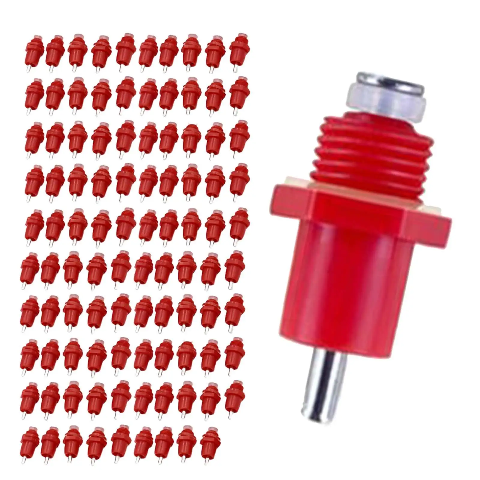 100 Pieces Automatic Poultry Water Nipple Drinker Screw in Type Sturdy Convenient Installation Feeder Cage Accessories Waterer