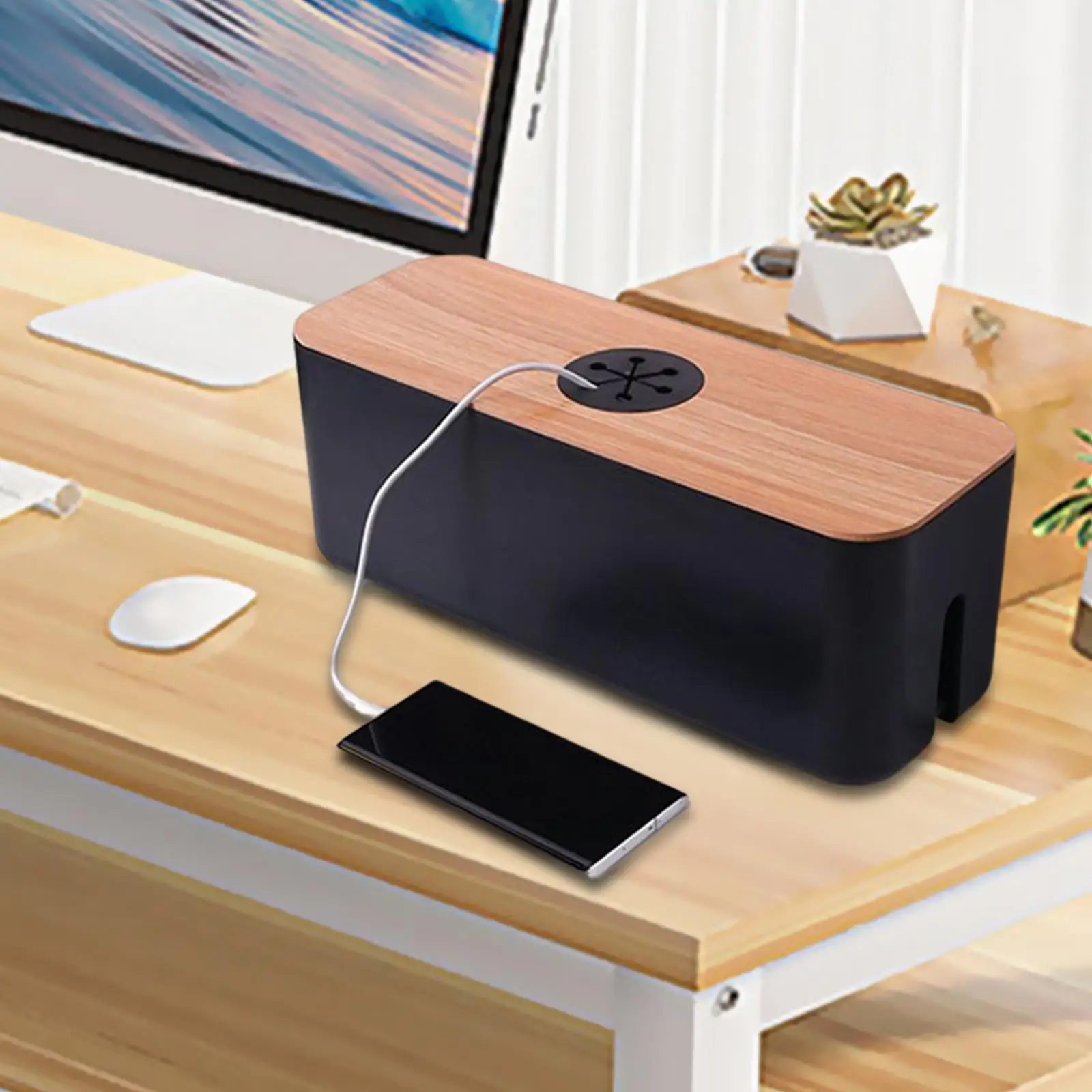 Cable Management Box, to Hide and Organize Your Electrical Cords from TV to Office Desk for and Children Safety